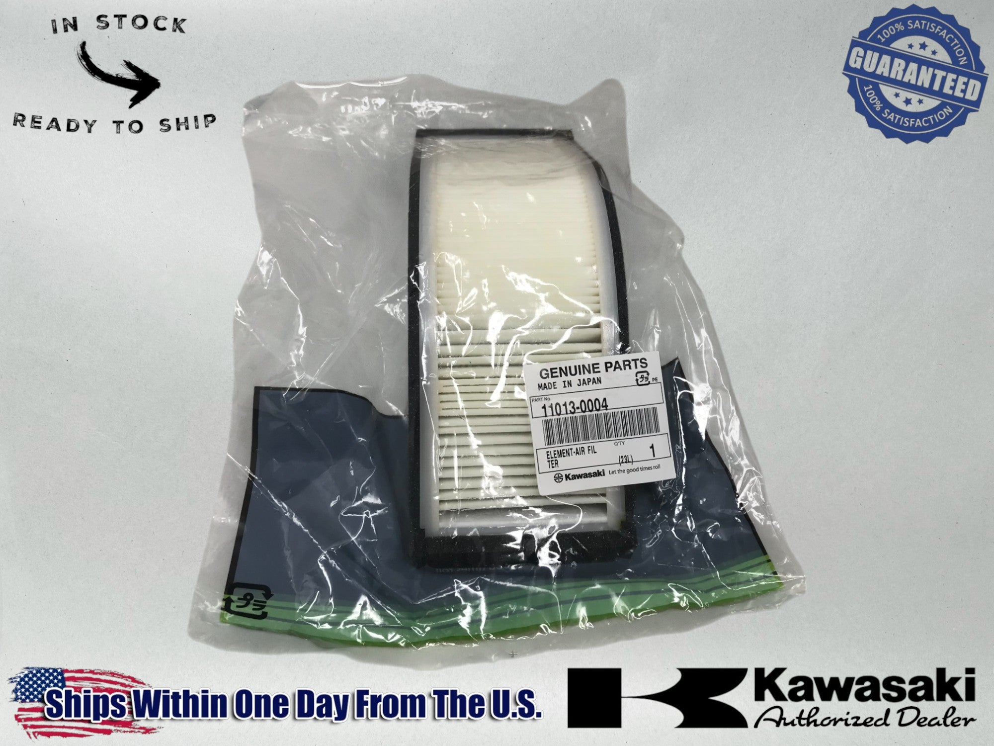 NEW KAWASAKI GENUINE OEM 11013-0004 ELEMENT-AIR FILTER