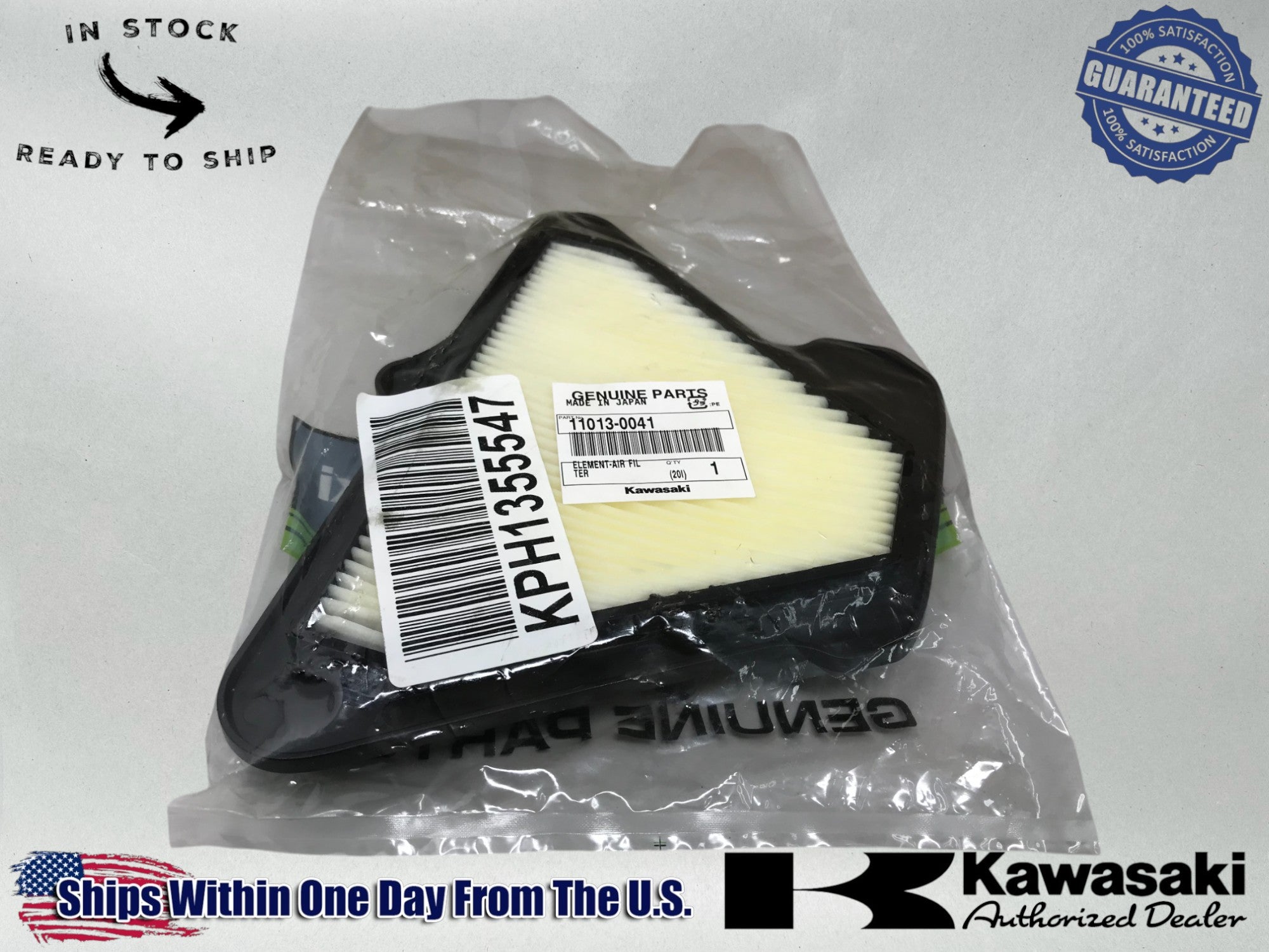 NEW KAWASAKI GENUINE OEM 11013-0041 ELEMENT-AIR FILTER