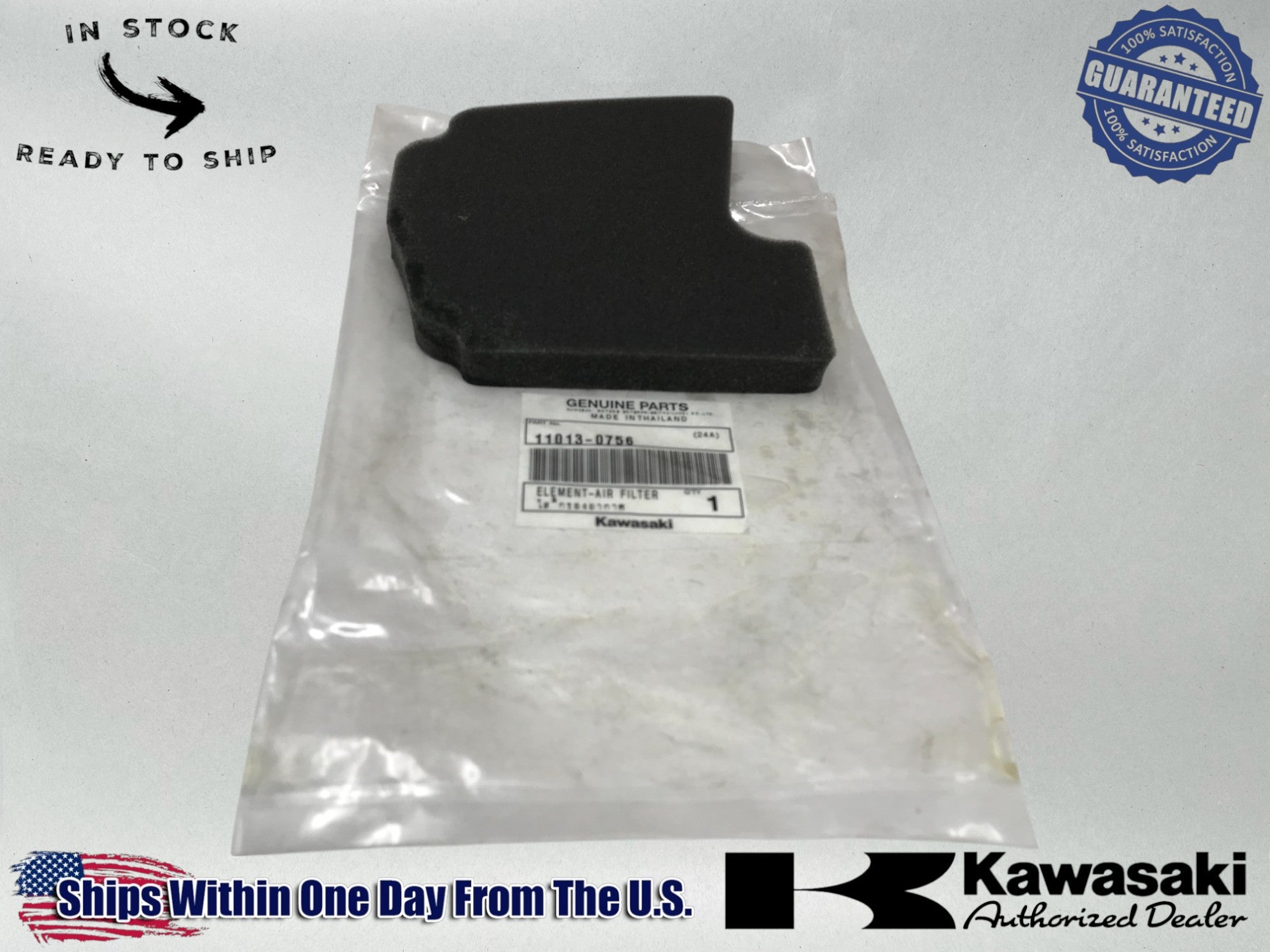 NEW KAWASAKI GENUINE OEM 11013-0756 ELEMENT-AIR FILTER