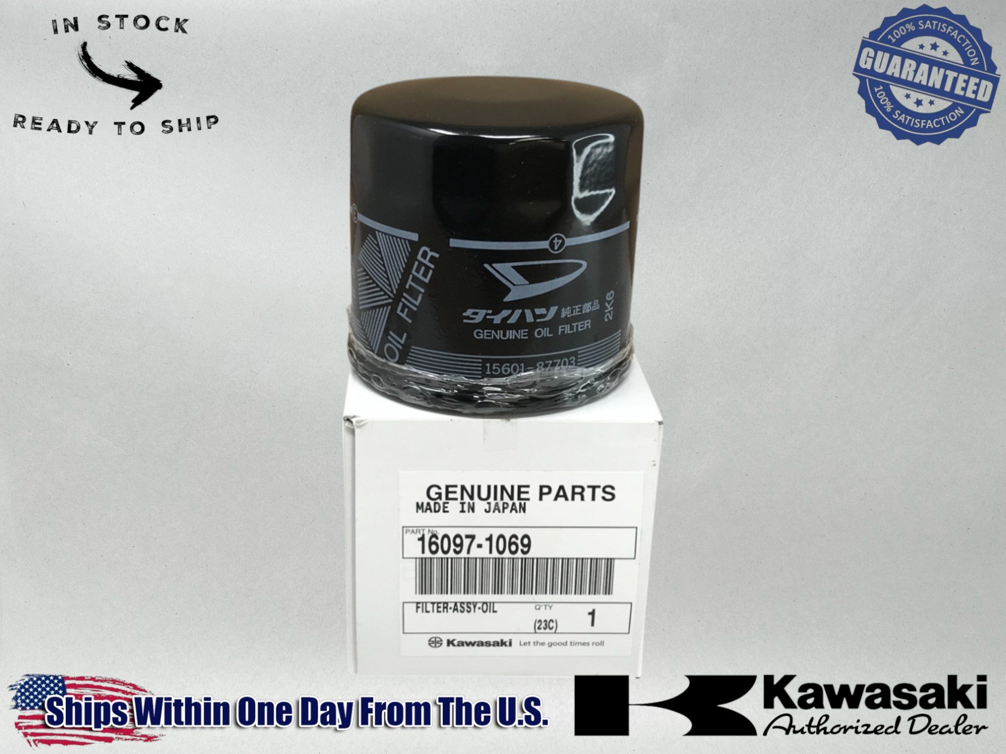 2000-2013 OEM KAWASAKI OIL FILTER MULE 2510 3010 4010 DIESEL 16097-1069