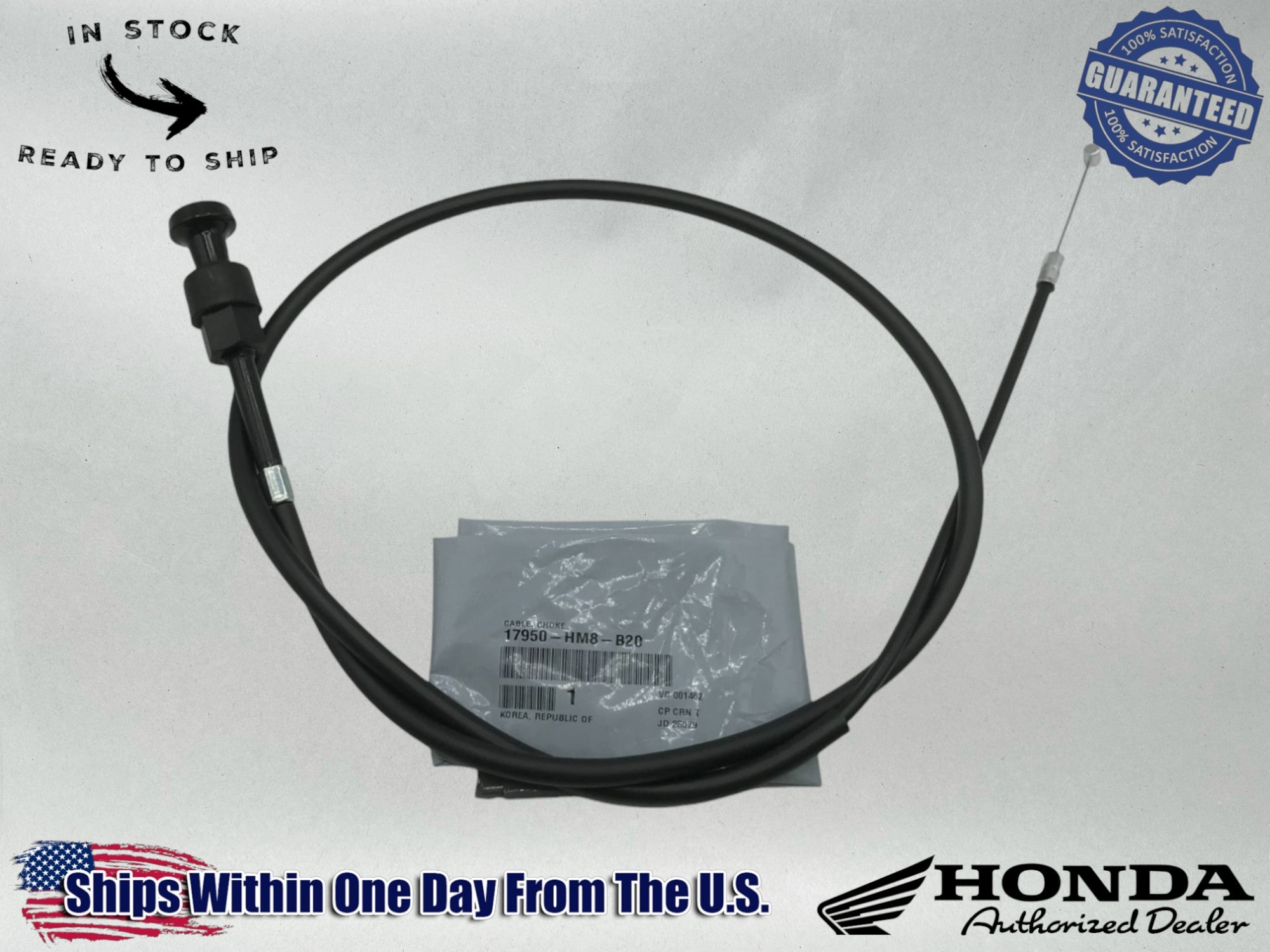 Honda OEM TRX250 Recon TM TE Choke Cable 2006-09,11-14,16-24 17950-HM8-B20