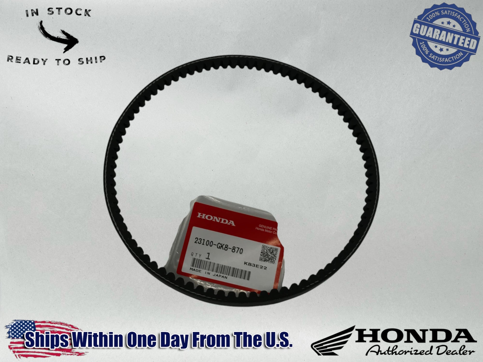 Honda Genuine OEM 84-87 NQ50 Spree 88-90 SB50/P Elite Drive Belt 23100-GK8-870