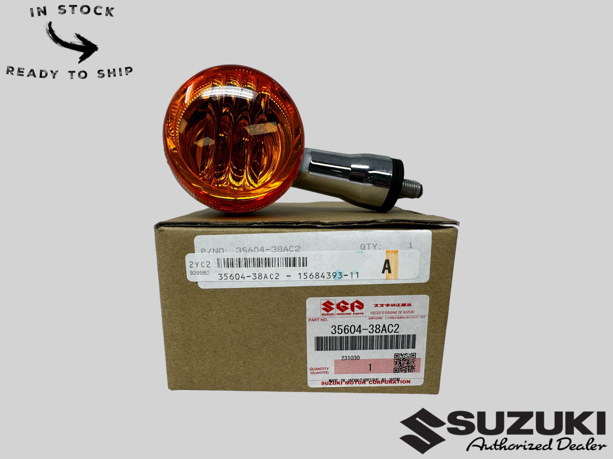 Suzuki Genuine OEM Left Rear Turn Signal 35604-38AC2