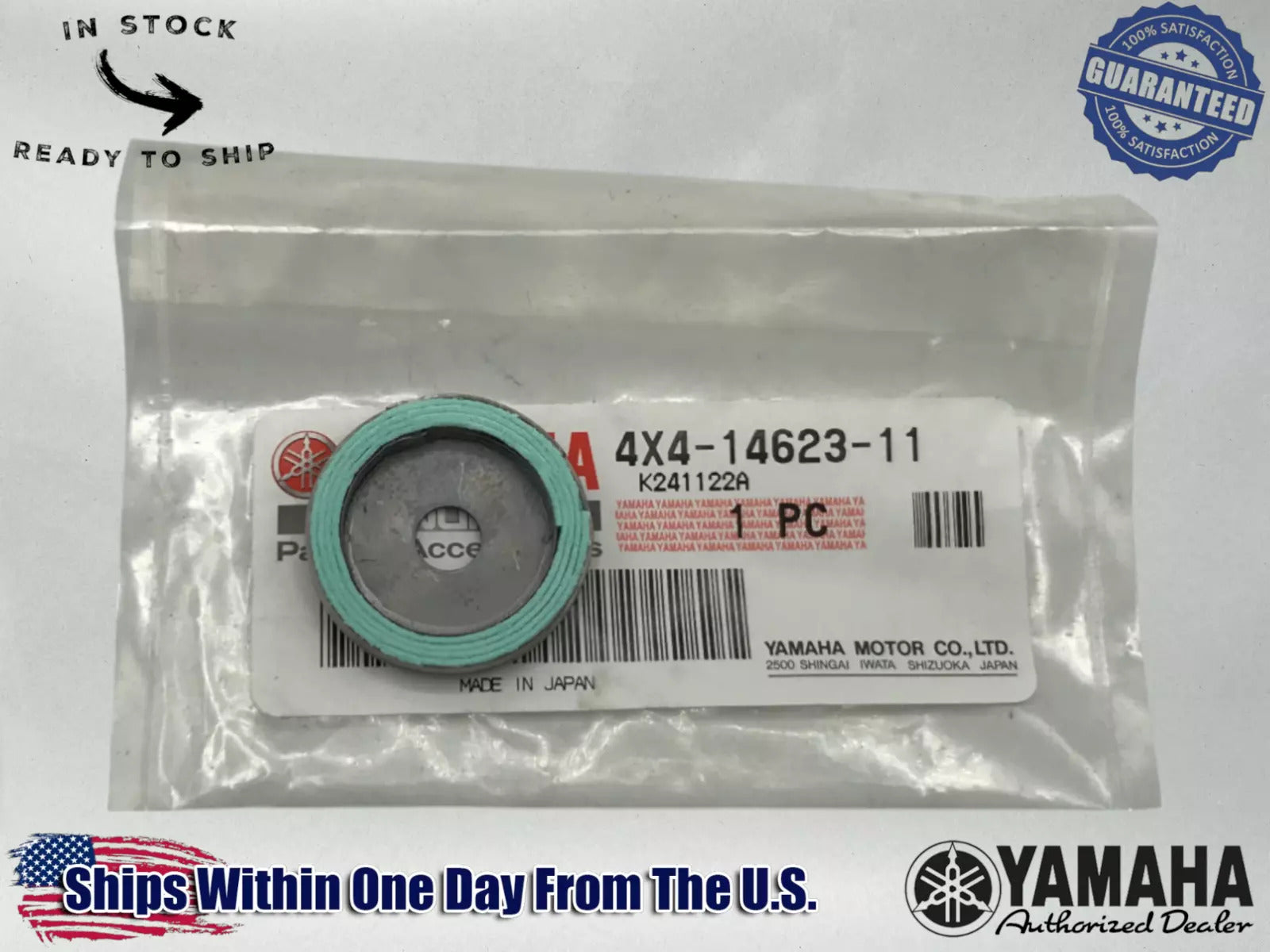 Yamaha Genuine OEM EXHAUST PIPE GASKET 4X4-14623-10-00