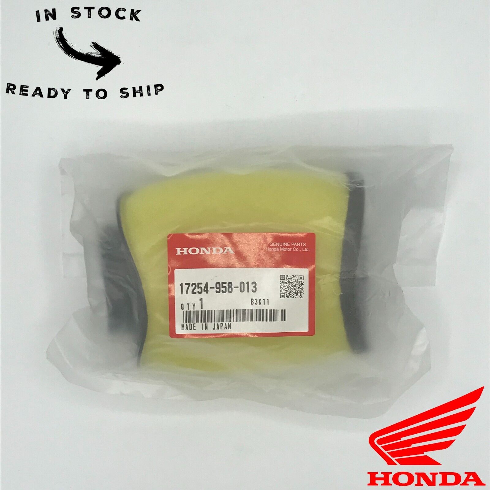 Genuine OEM Honda Air Filter Element Cleaner 17254-958-013