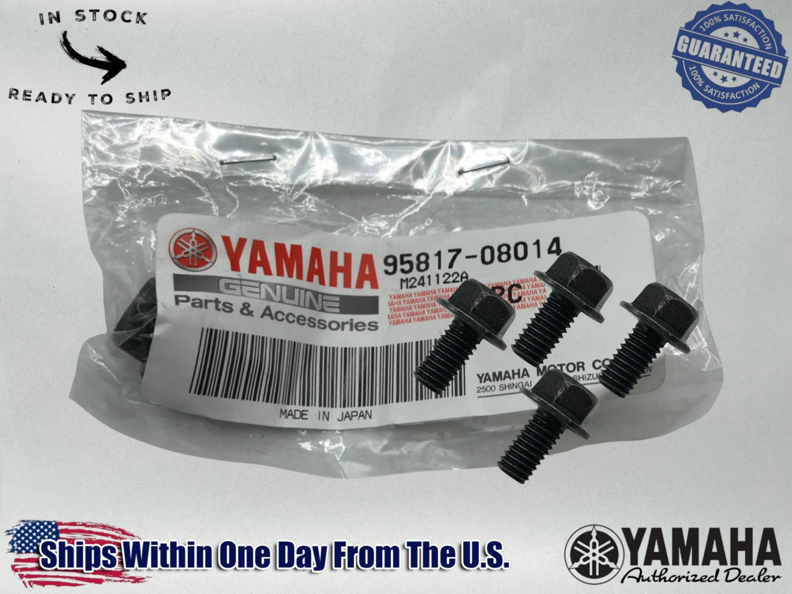 4 Yamaha Genuine OEM Authentic Flange Bolts Banshee 350 95817-08014-00