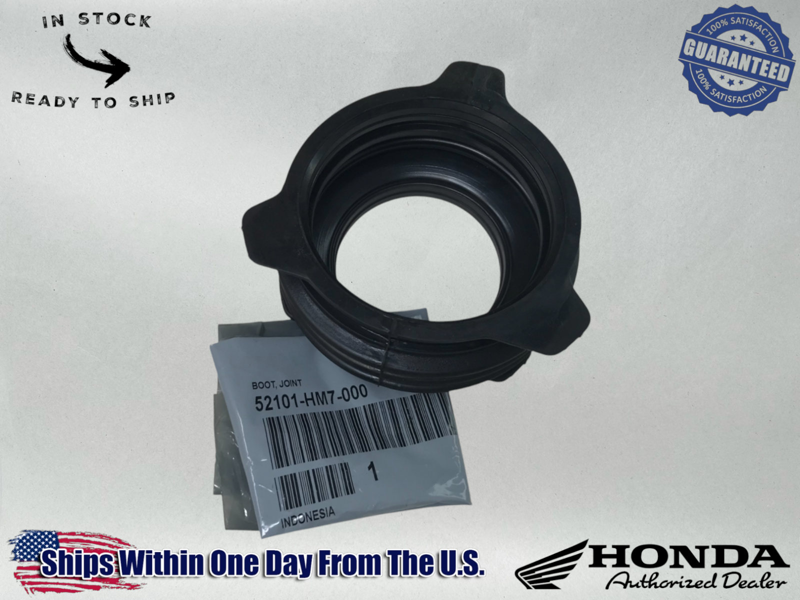 Honda OEM TRX400 400 FOREMAN, REAR DRIVE SHAFT SWINGARM FLEX BOOT 52101-HM7-000