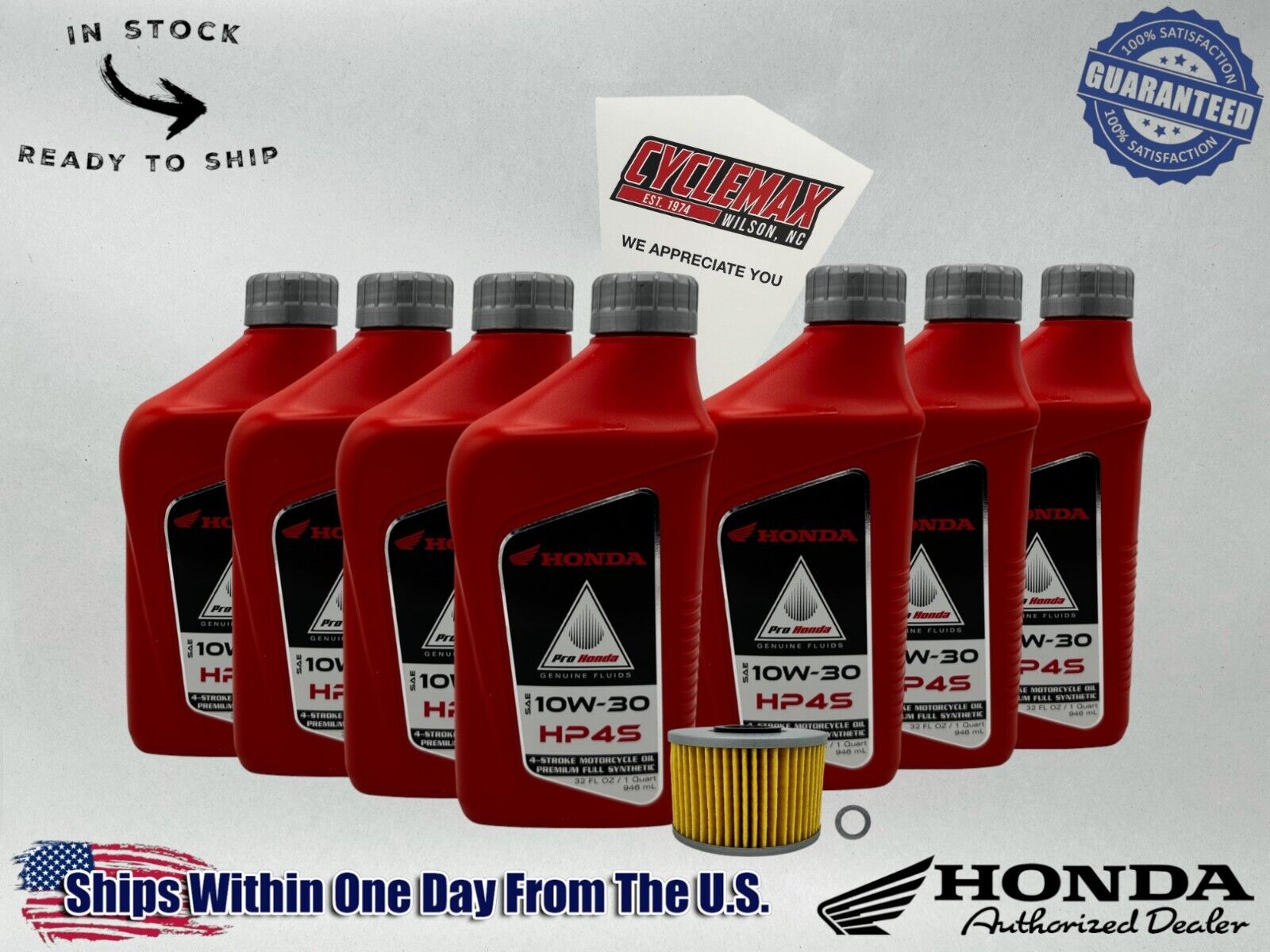 Cyclemax Full Synthetic HP4s Oil Change Kit fits 2019-2024 Honda Talon 1000R