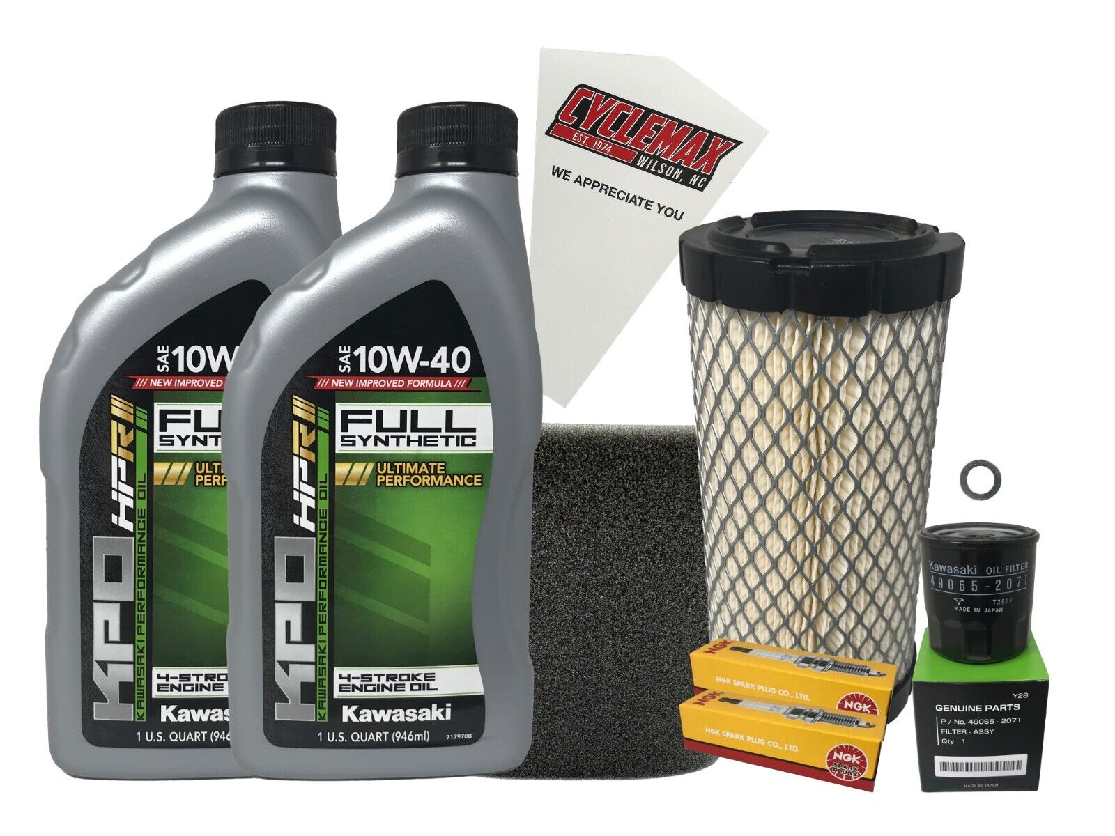 Cyclemax FS Tune Up Kit with Spark Plugs fits 2011-2023 Kawasaki Mule 4000