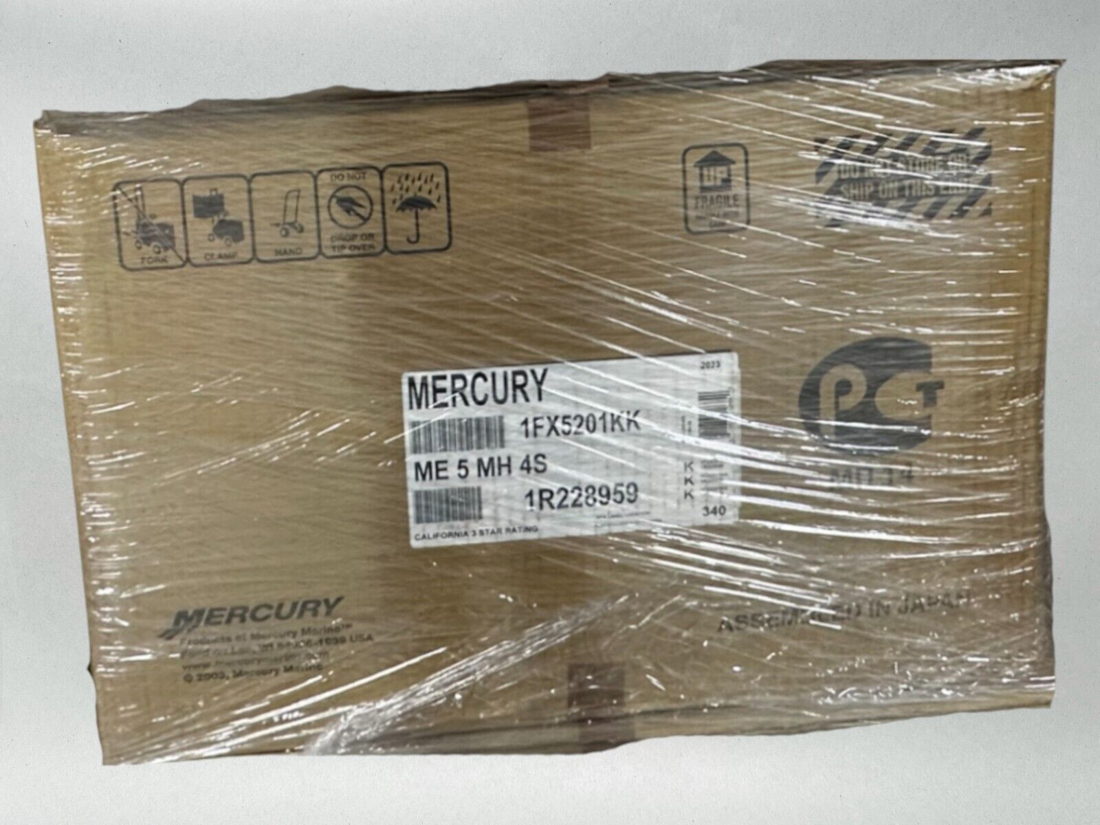 Mercury 5hp Tiller FourStroke Outboard Motor, 15" Shaft Model ME 5MH