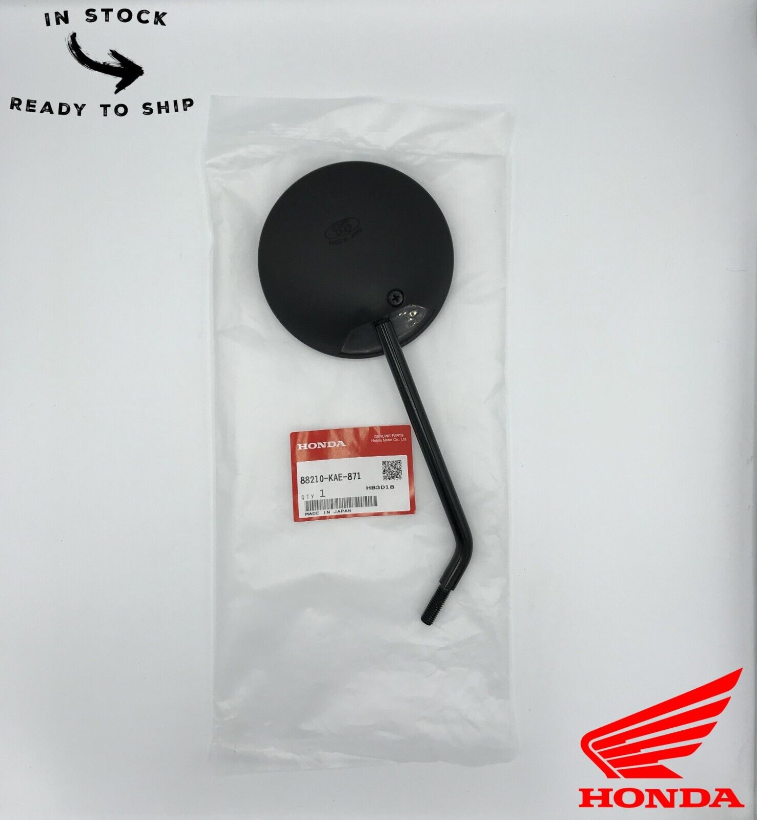 Genuine OEM Honda Left/Right Glass Rear View Mirror 88210-KAE-871