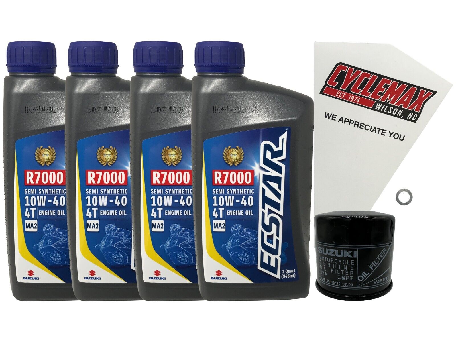 Cyclemax OEM Semi-Synthetic Oil Change Kit fits 2001-2006 Suzuki GSX-750F