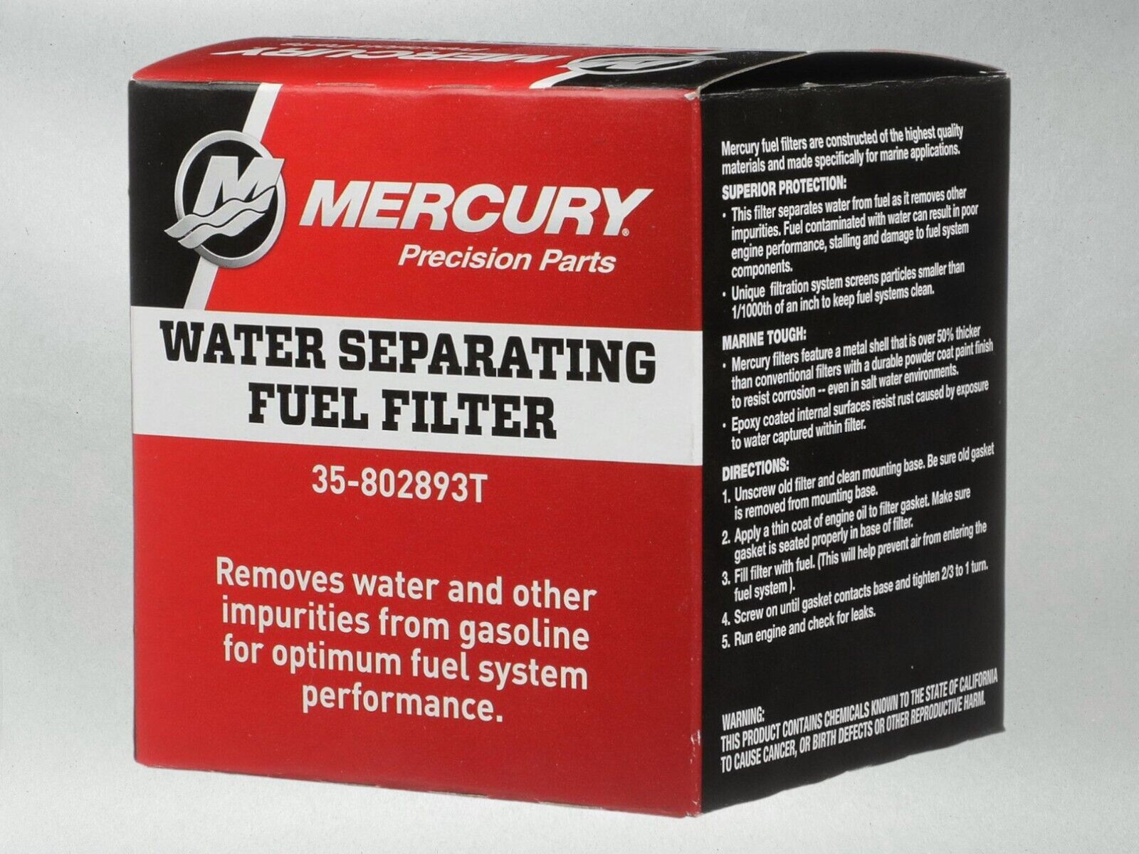 OEM Water Sep Fuel Filter for Mercury and MerCruiser RM Systems 802893T-12PACK
