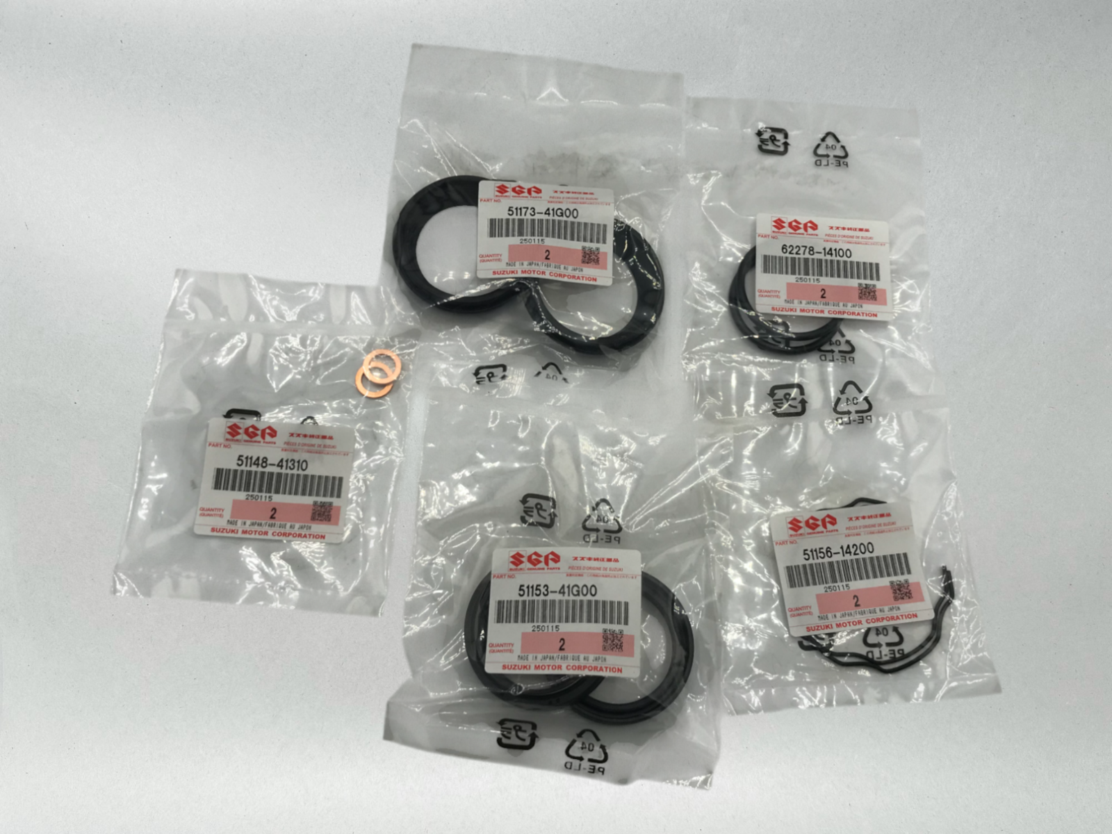 Suzuki Genuine OEM 2008-19 Hayabusa 2005-08 GSXR1000 Fork Seal Kit 51150-41810