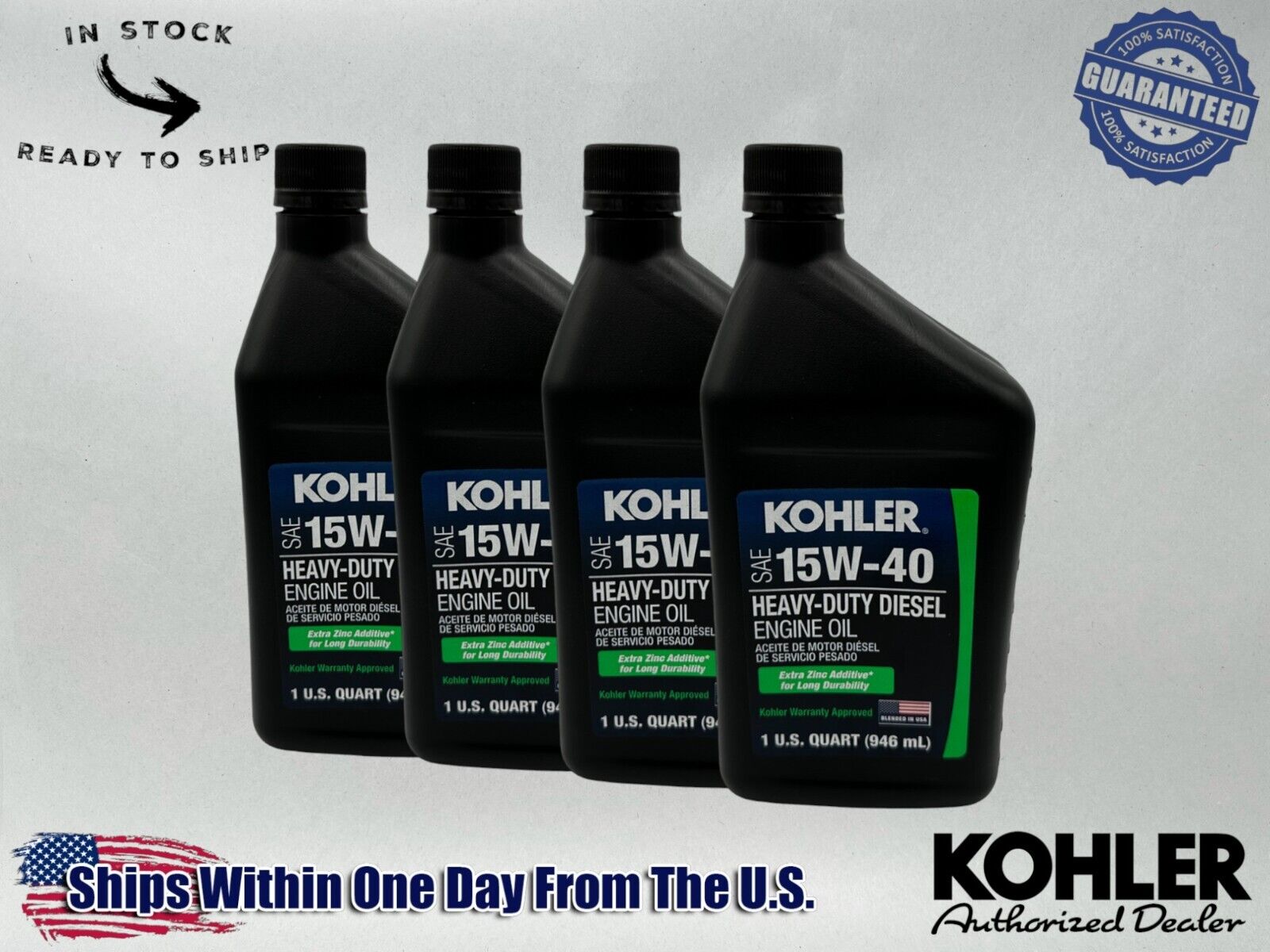 Kohler Genuine OEM SAE 15W-40 Diesel Engine Oil 25 357 47-S-4PACK