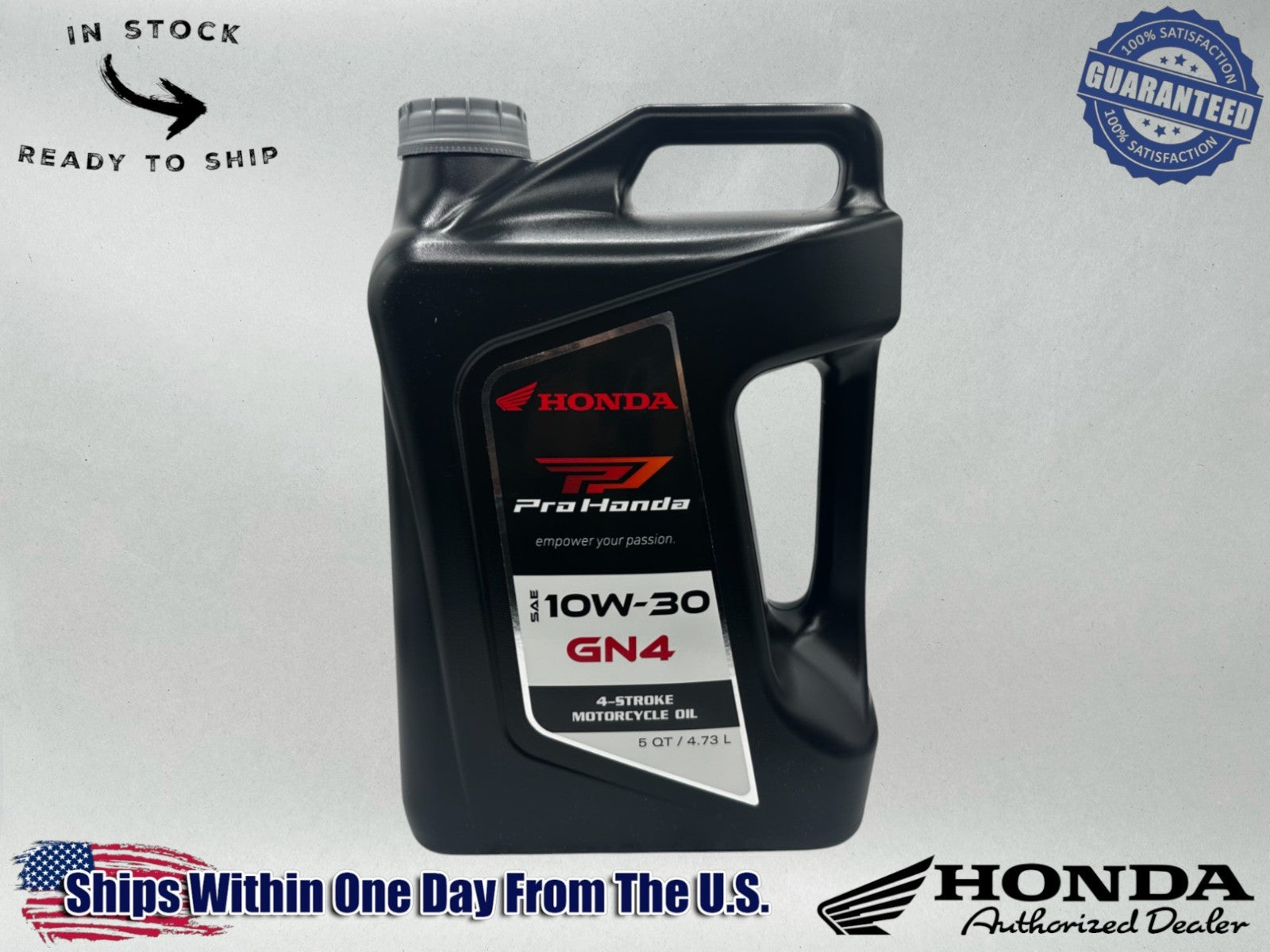 Honda Genuine OEM Authentic Standard GN4 10W-30 5 Quart Jug 08232-M99-K8JA1