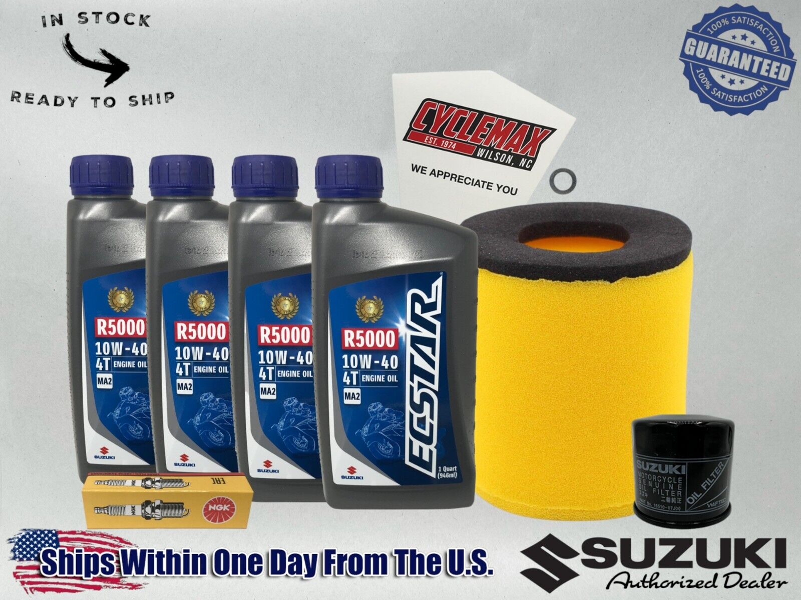 Cyclemax Ecstar R5000 Tune-Up Kit fits 2018-2024 Suzuki KINGQUAD 400 LT-A400