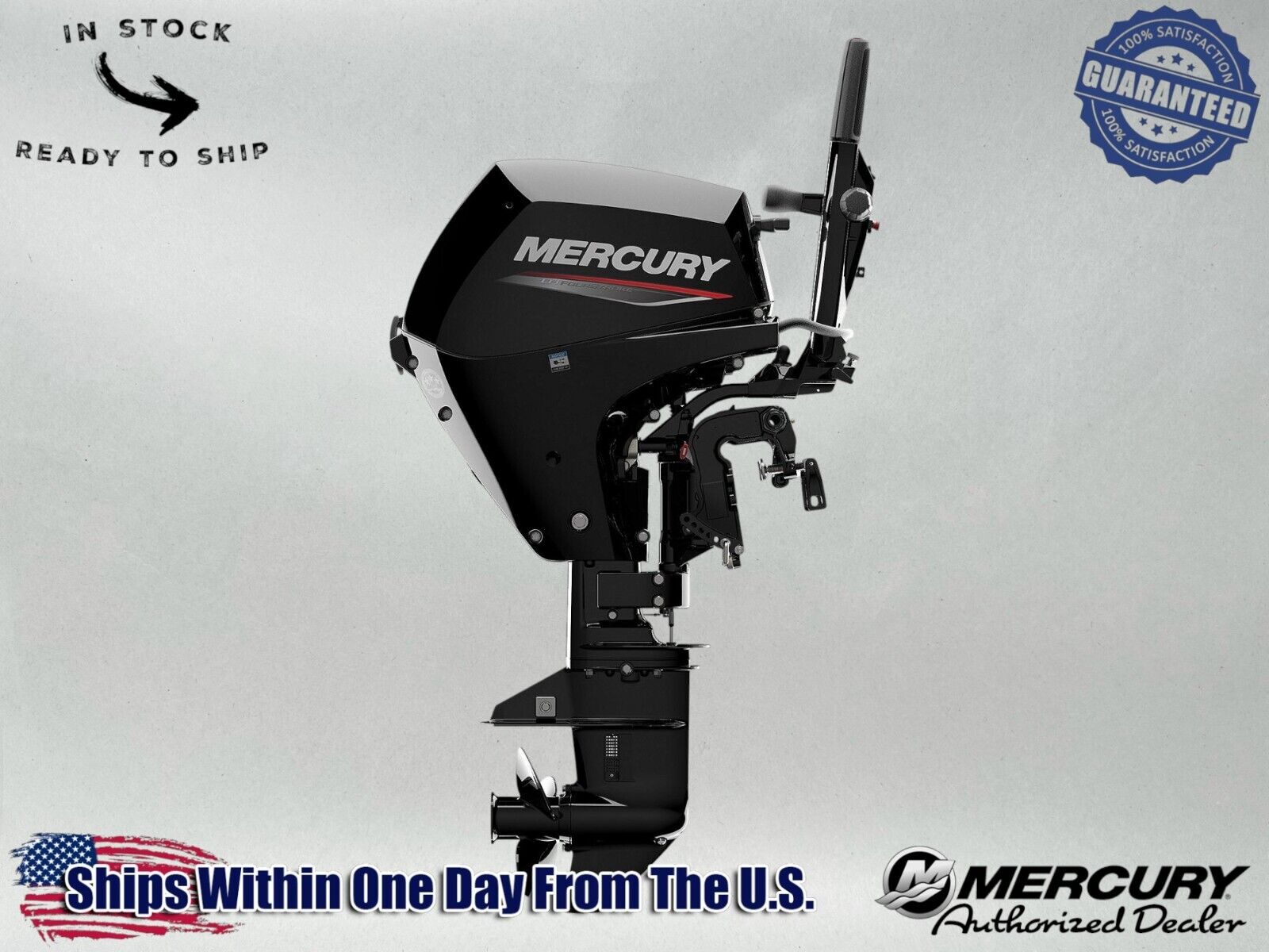 Mercury 15hp EFI Tiller FourStroke Outboard Motor, 15" Shaft Model ME 15 EH 4S