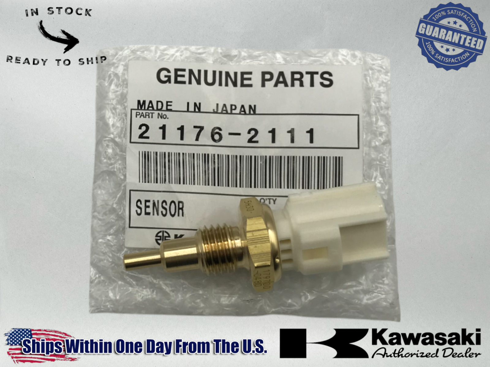 Kawasaki Genuine OEM 2009-24 MULE 4000 4010 TRANS FAN TEMP SENSOR 21176-2111