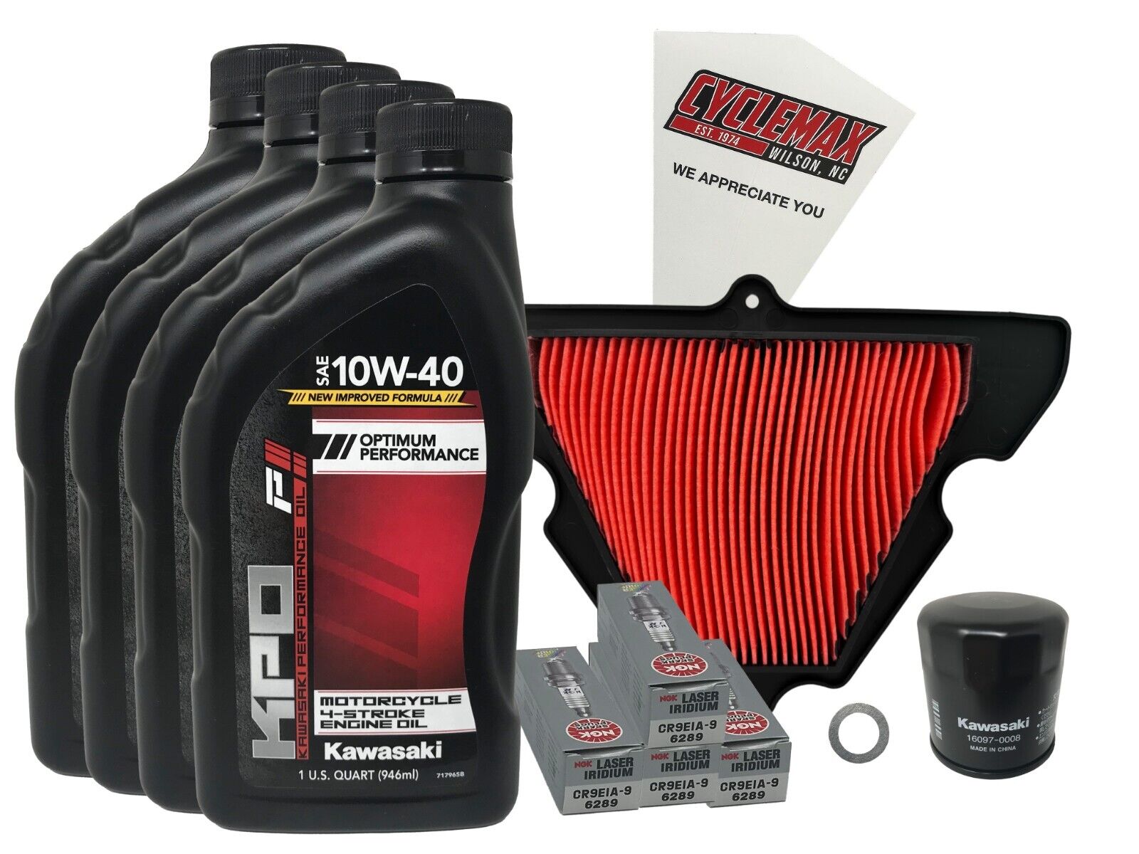 Cyclemax Standard Tune Up Kit w/ Plugs fits Kawasaki 2020-2023 Ninja 1000SX