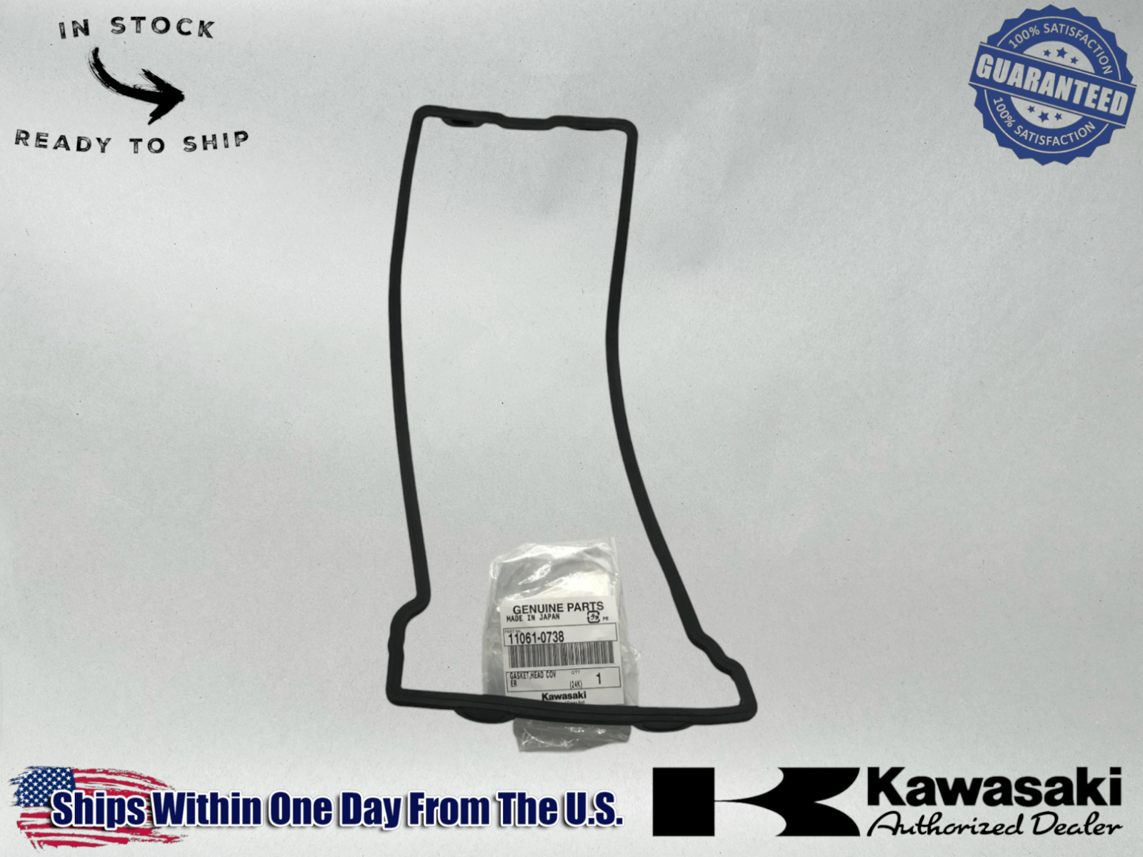 Kawasaki Genuine OEM 2006-24 NINJA ZX-14 / 14R HEAD COVER GASKET 11061-0738