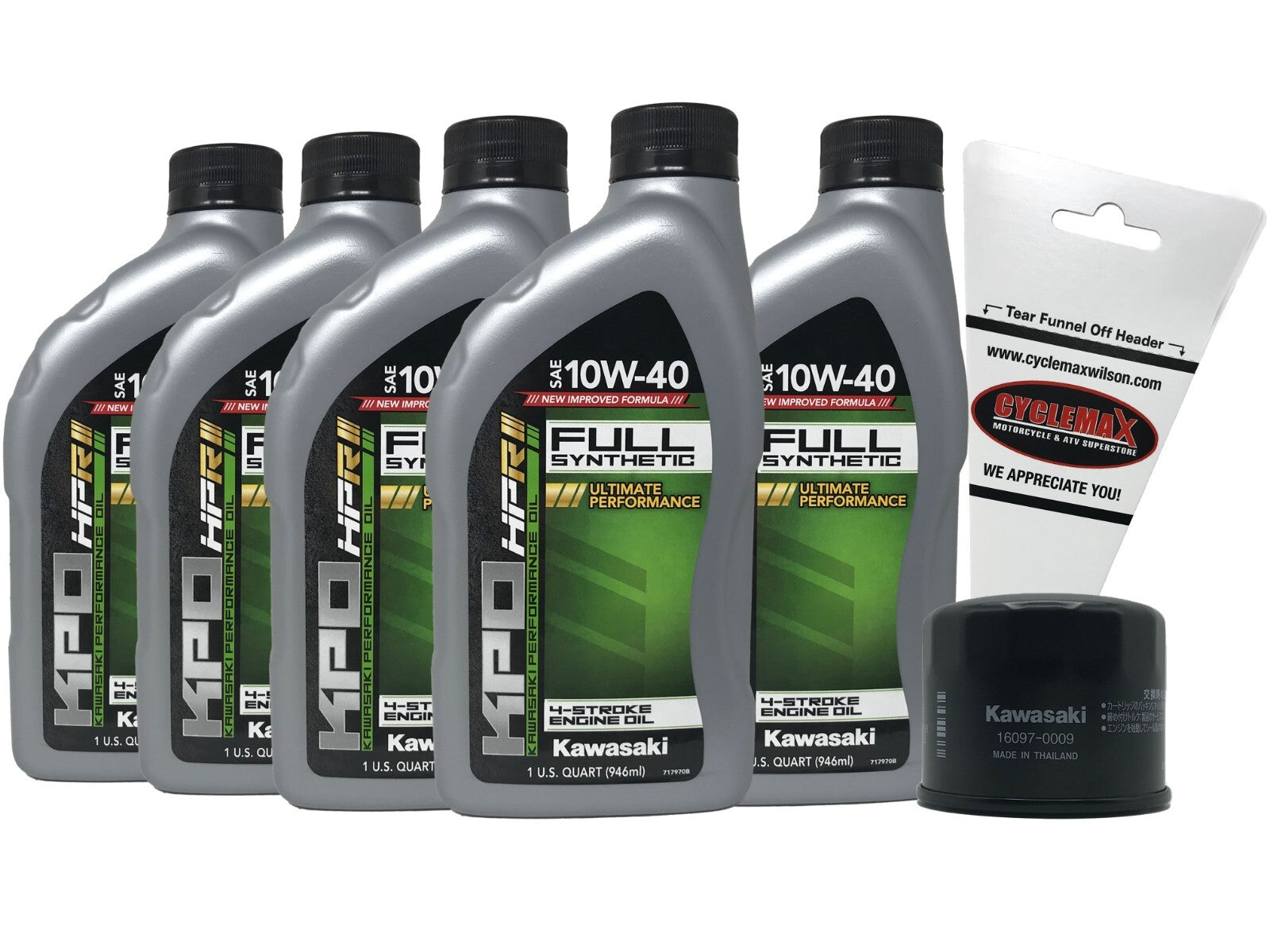 Kawasaki KPO Full Synthetic Oil Change Kit for 2015-2022 NINJA H2 SX S