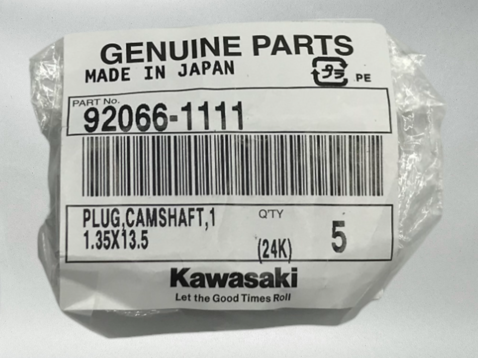 4 Kawasaki Genuine OEM Authentic valve cover Cam End Cap Oil Seals 92066-1111