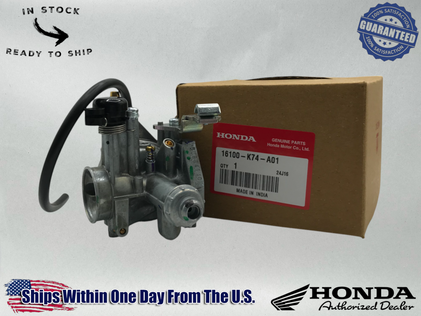 Honda Genuine OEM NAVi 110 Carburetor KEIHIN CARB NVA110 - 16100-K74-A01