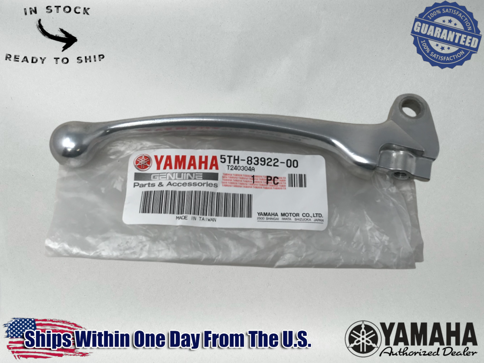 Yamaha Genuine OEM Authentic Rh Brake Lever 5TH-83922-00-00