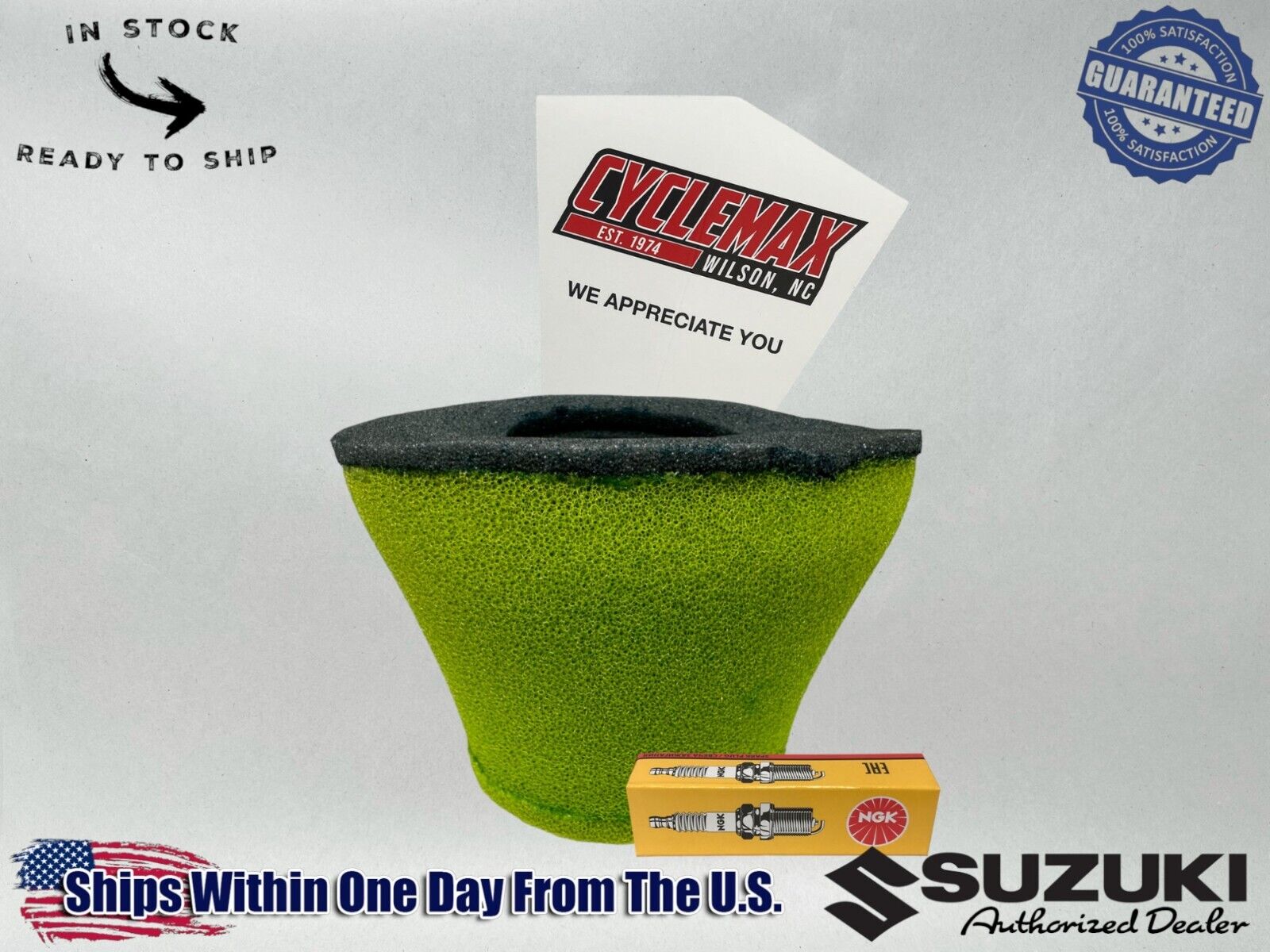 Cyclemax Maintenance Kit with Air Filter & Spark Plug fits 2002-2023 Suzuki RM85