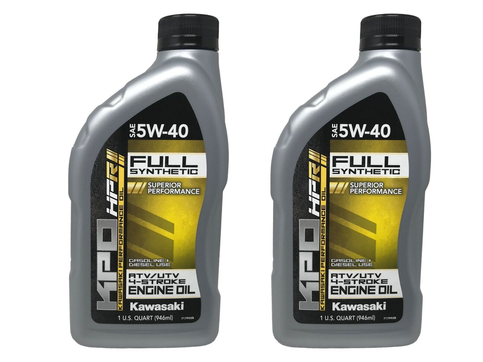 Kawasaki Genuine OEM KPO Full Synthetic 5W-40 Oil K61027-500-01Q - 2 Pack
