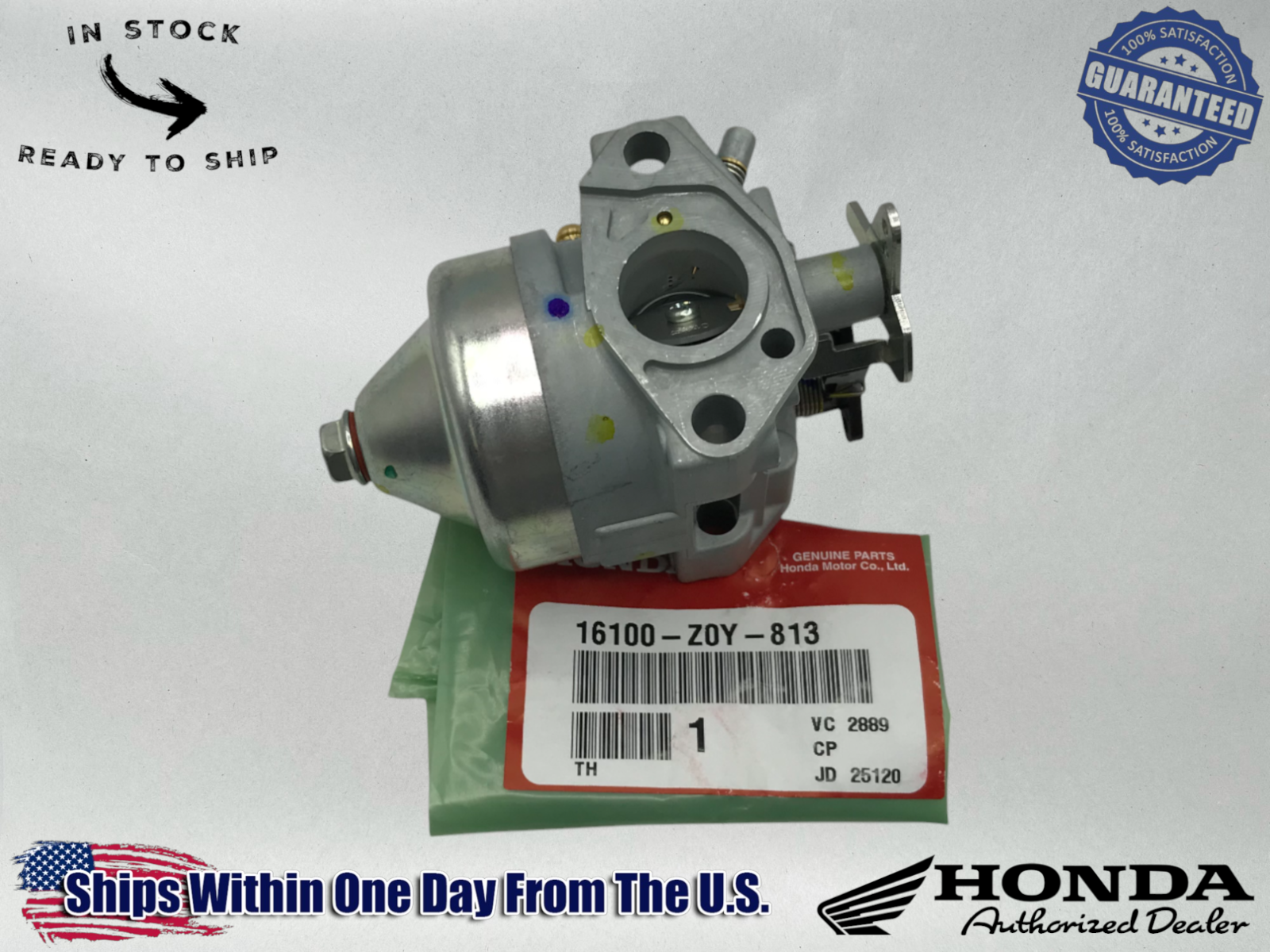 Honda Genuine OEM Authentic Carburetor Carb GCV190 HRX217 - 16100-Z0Y-813