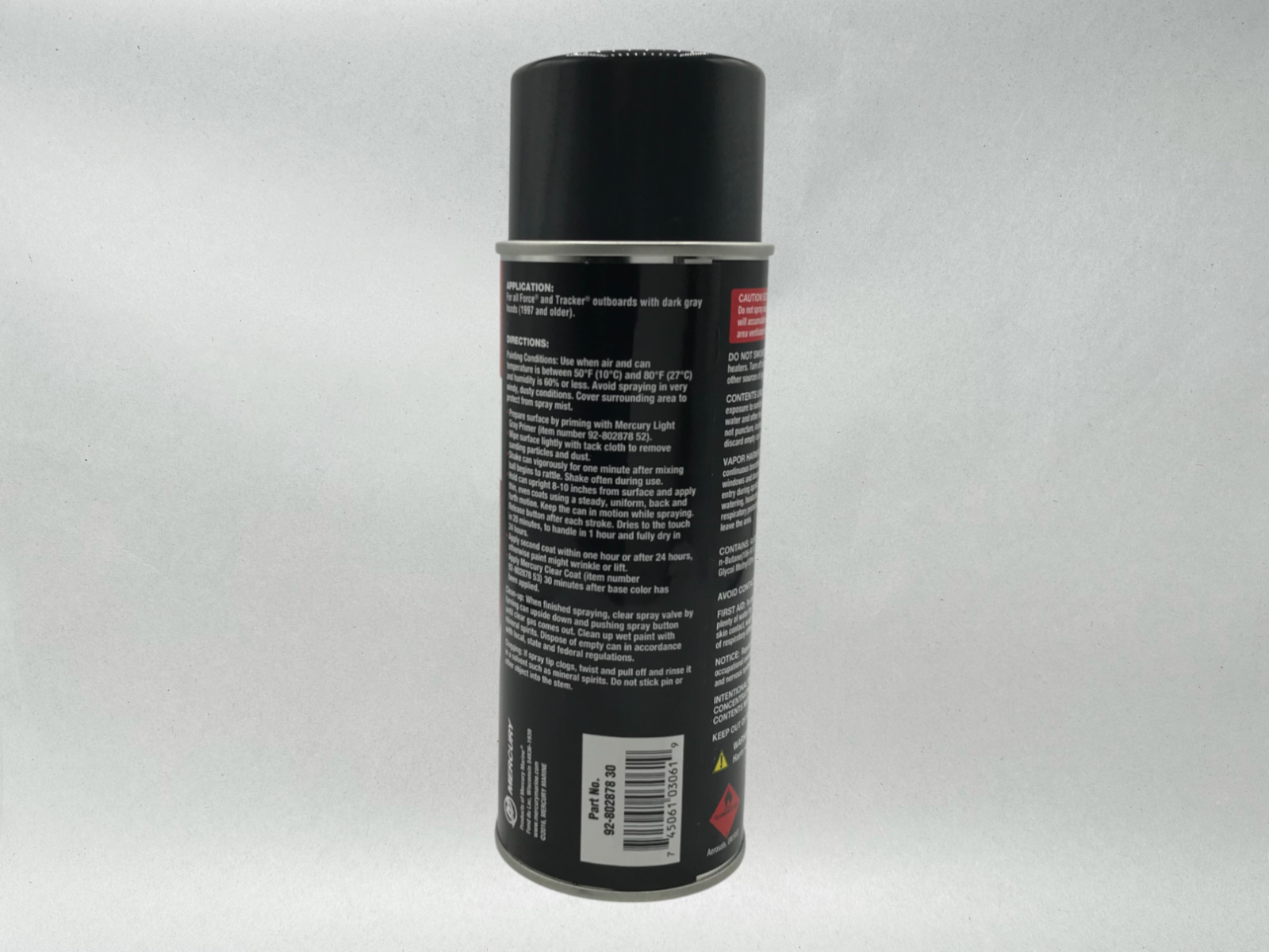 Mercury Genuine OEM Authentic Force Graphite Gray Enamel Spray Paint 80287830