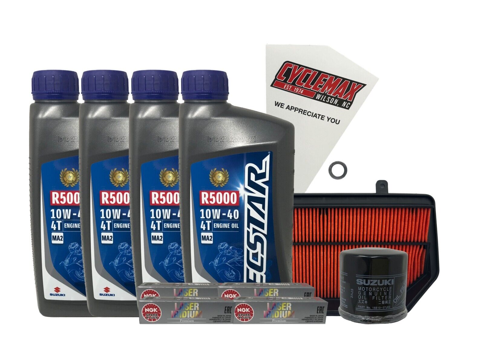 Cyclemax Standard Tune Up Kit w/ Spark Plugs fits 2017-2022 Suzuki GSX-R-1000