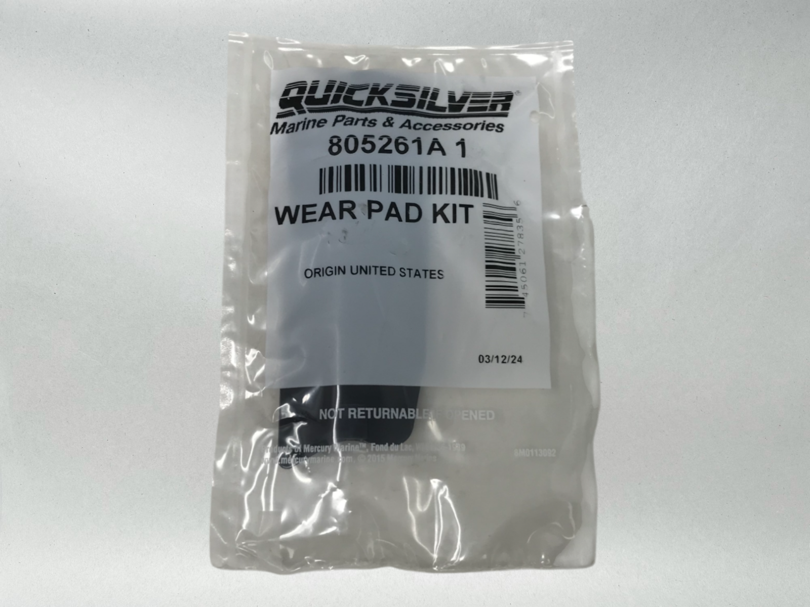 Mercury OEM Marine Quicksilver Wear Pad Kit for Bravo 1 2 3 Sterndrives 805261A1