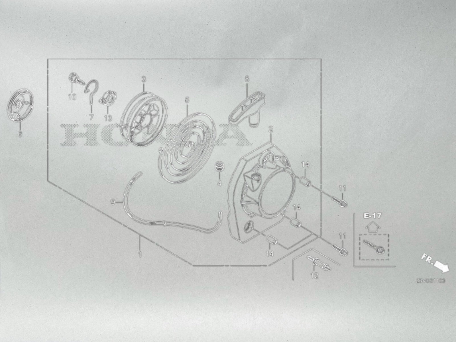 Honda OEM RECOIL STARTER ASSY FOR GX35 AND GX50 HONDA 4 STROKE 28400-Z3V-003