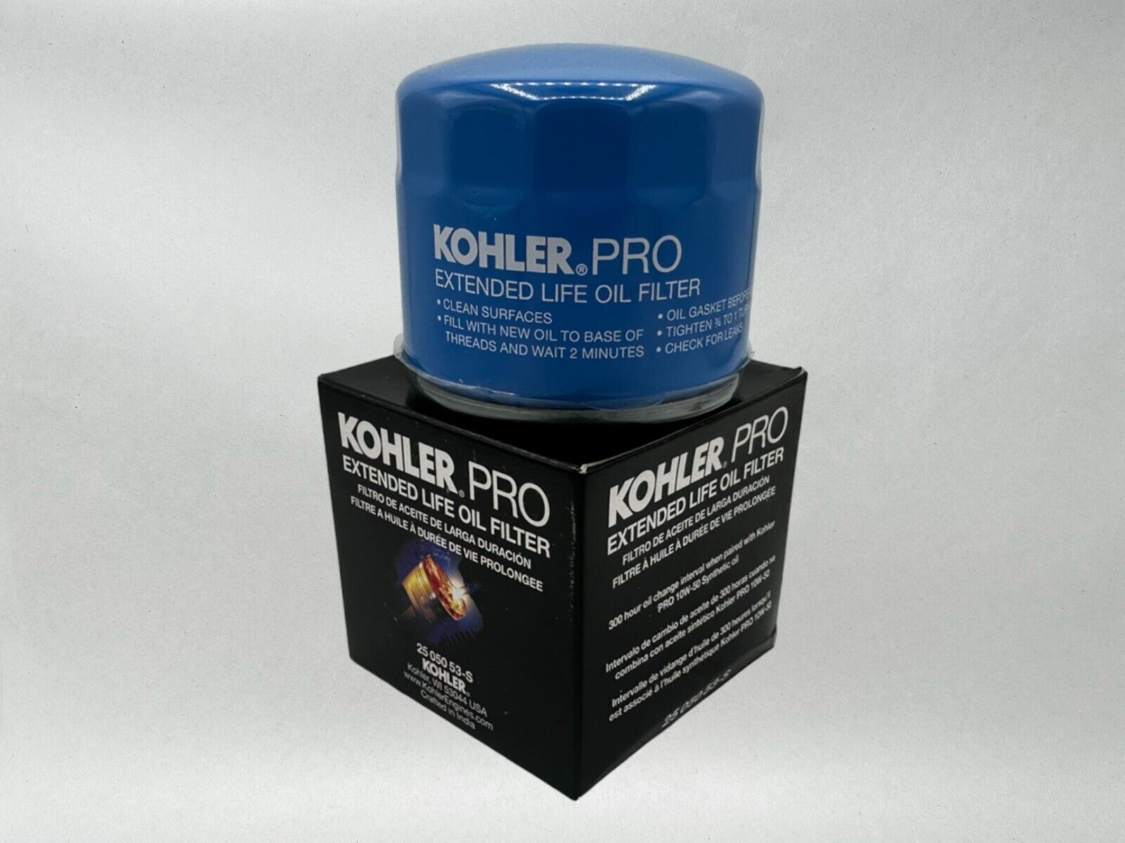 Cyclemax Kohler Pro SAE 10W50 300 Hr Ext Life Synthetic Oil Kit for Lawnmowers