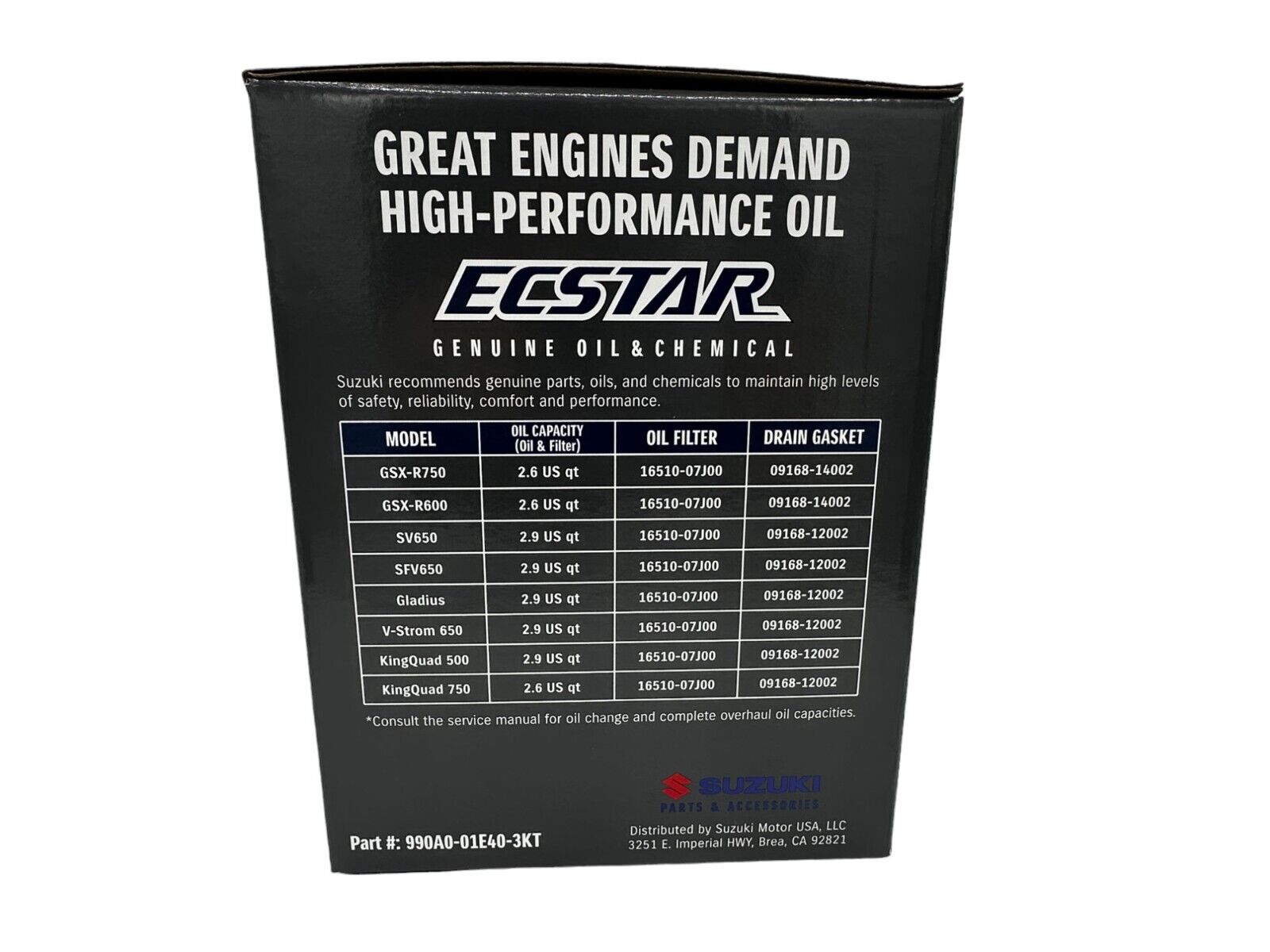 Cyclemax Suzuki OEM Ecstar R9000 FS Oil Change Kit 990A0-01E40-01Q-3KT w/ Funnel