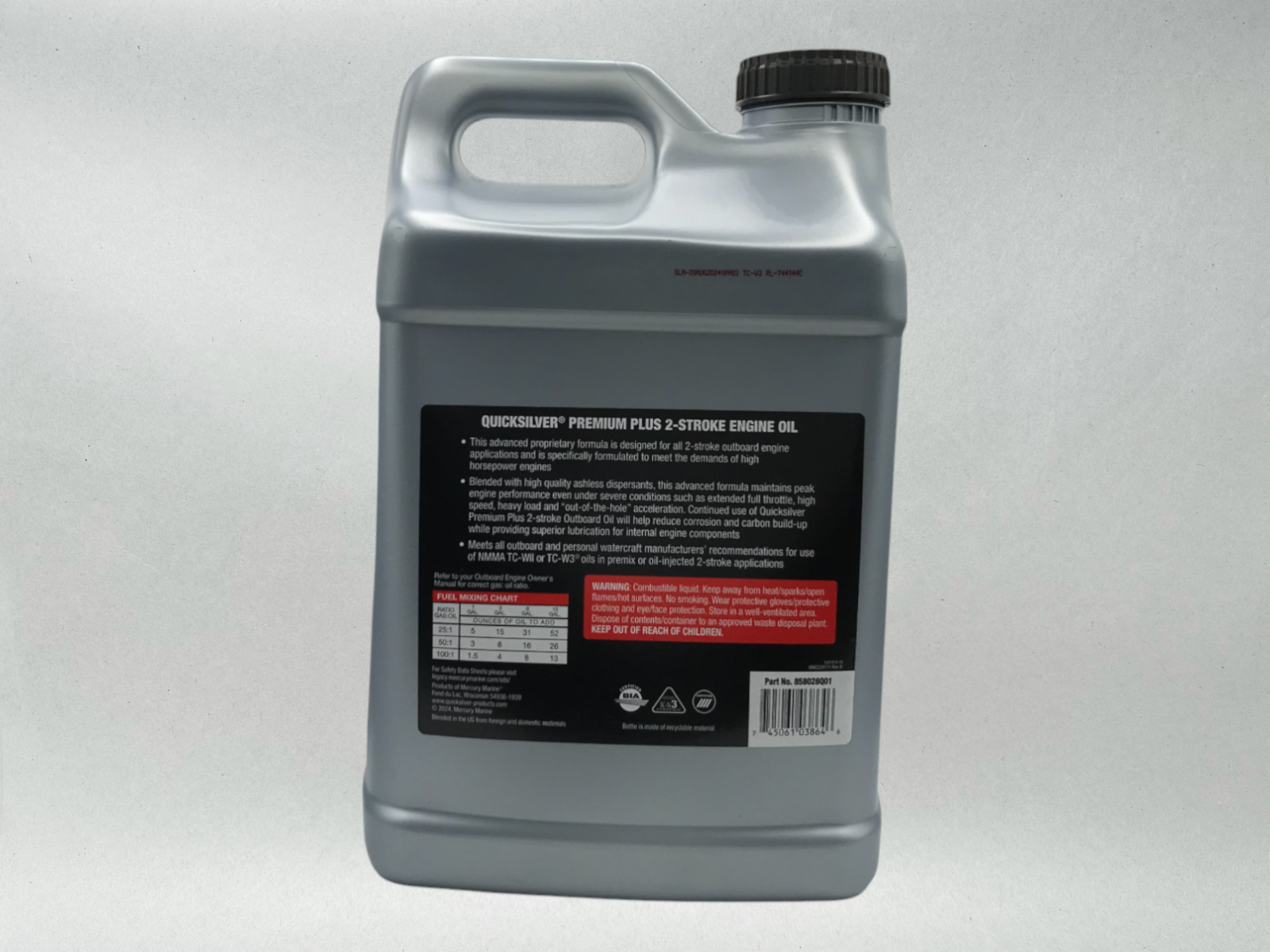 Quicksilver OEM Premium Plus 2-Stroke Semi Synthetic Oil 2.5 Gallons 858028Q01