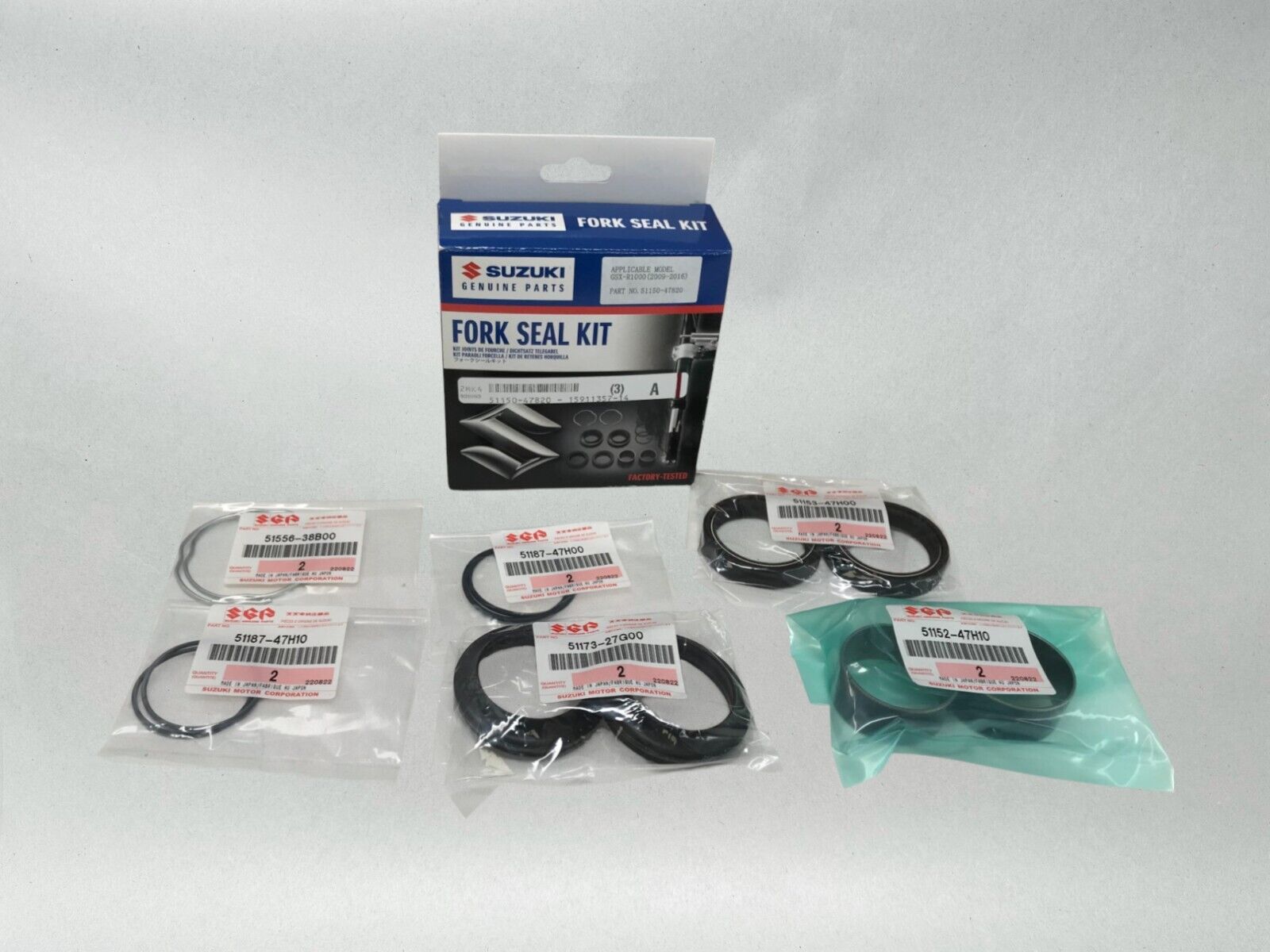 Suzuki Genuine OEM Authentic FORK SEAL KIT 2009-2021 GSXR1000 51150-47820