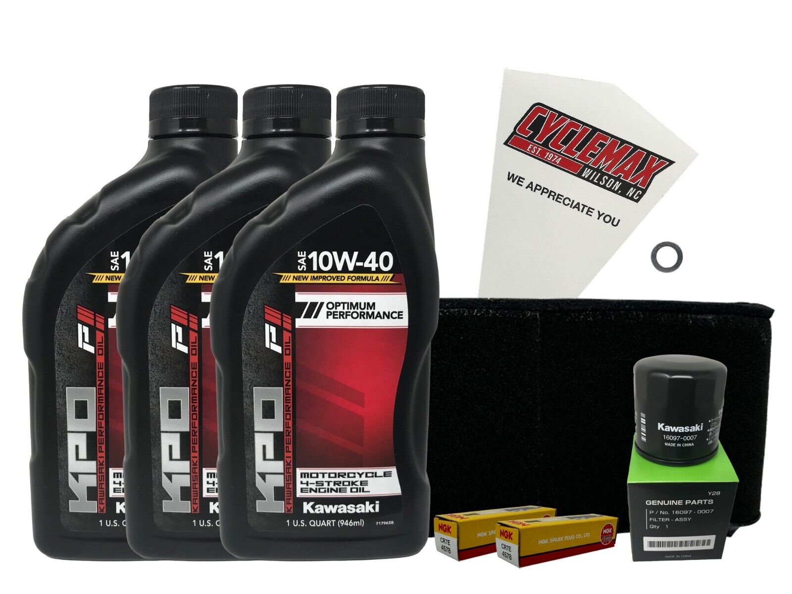 Cyclemax STD Tune Up Kit w/ Spark Plugs fits 2006-2023 Kawasaki Brute Force 650