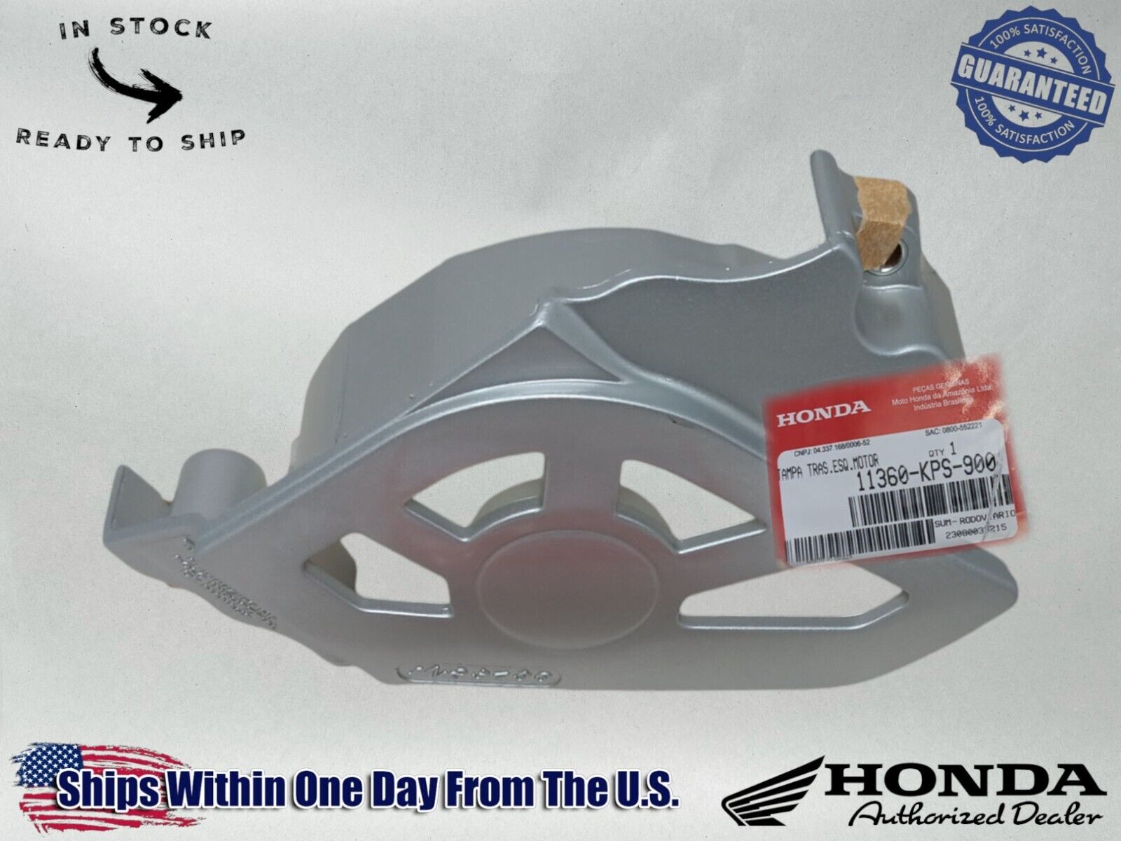 Honda OEM Left Crankcase Cover Chain Cover Protector Guard 11360-KPS-900