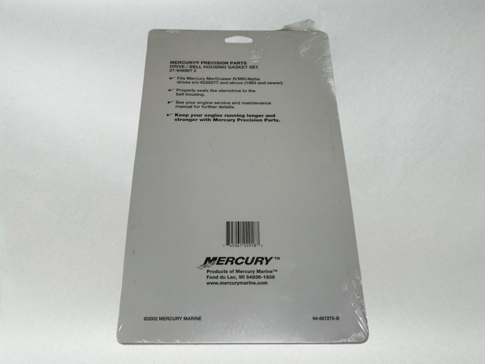 Mercury OEM Alpha Gen 1 2 Outdrive Drive Bell Mounting Gasket Set 94996T2
