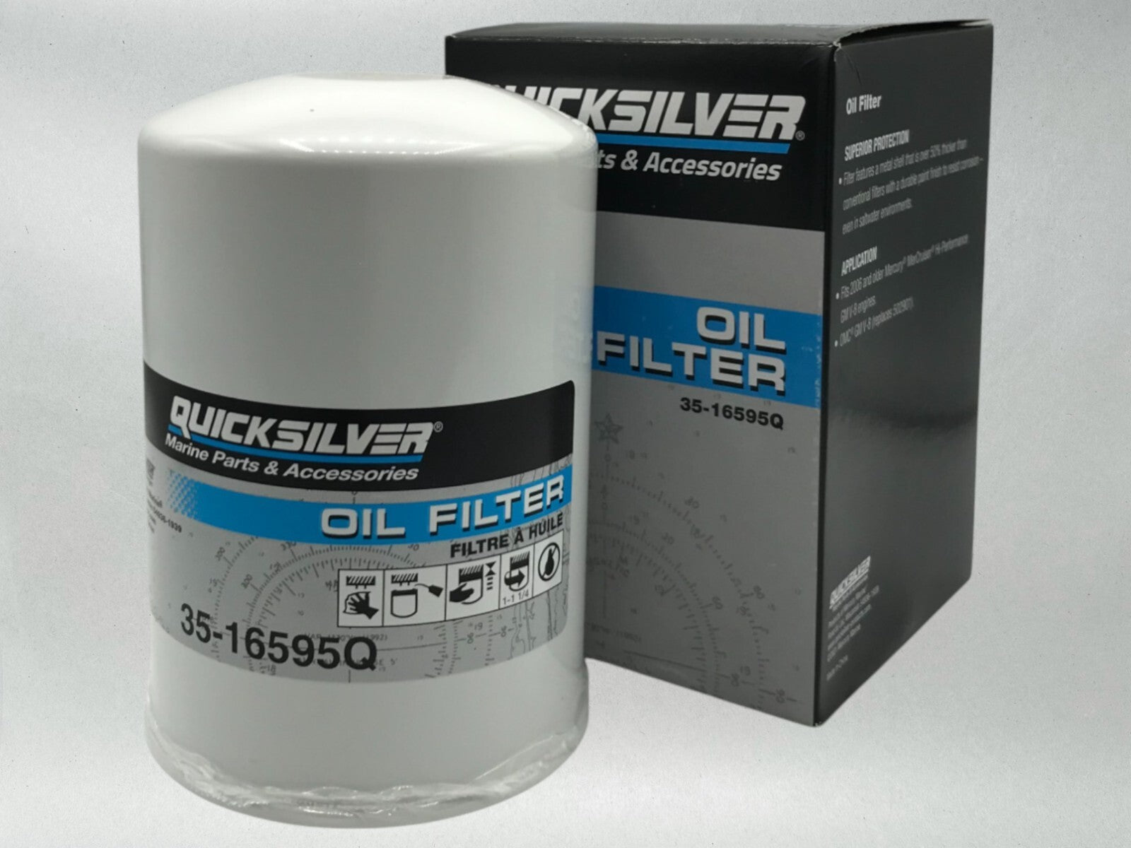 Quicksilver Genuine OEM Authentic Oil Filters 35-16595Q 12 Pack