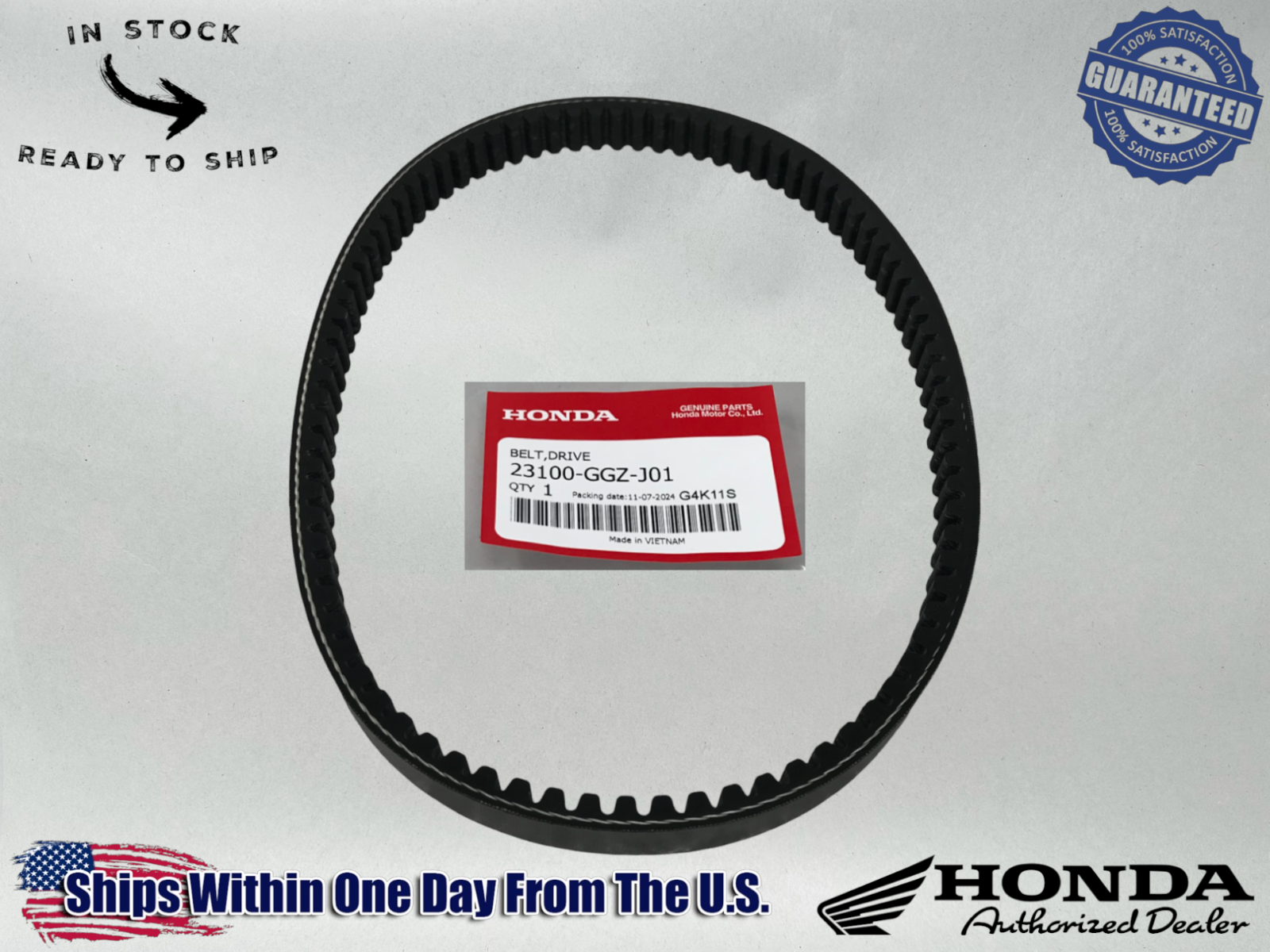 Honda OEM DRIVE BELT 16-24 NCW50 METROPOLITAN 50 23100-GGZ-J01 23100-GGZ-J01