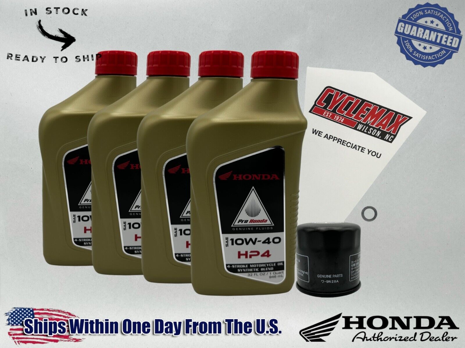 Cyclemax Semi-Synthetic HP4 Oil Change Kit fits 2018-2024 Honda CB1000R