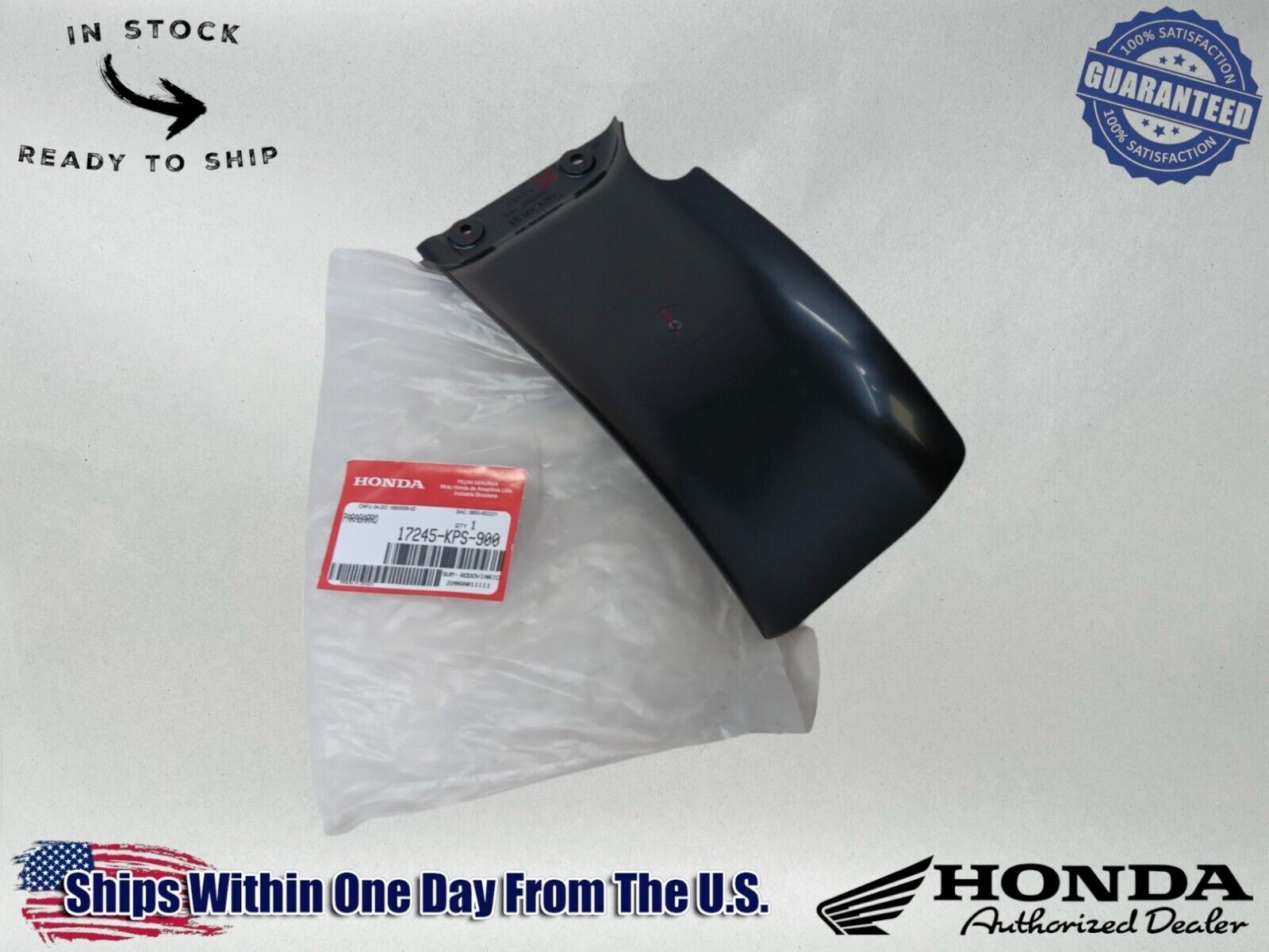 Honda Genuine OEM Authentic Rear Mud Flap Splash Guard 17245-KPS-900