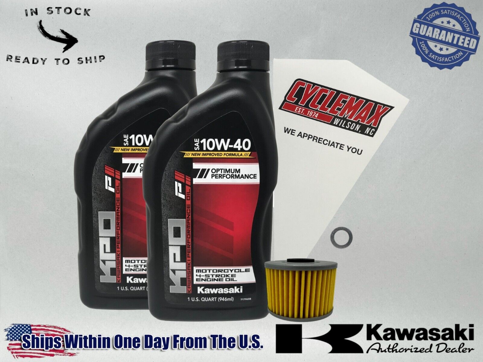 Cyclemax Standard KPO Oil Change Kit fits 2006-2012 Kawasaki KX450F