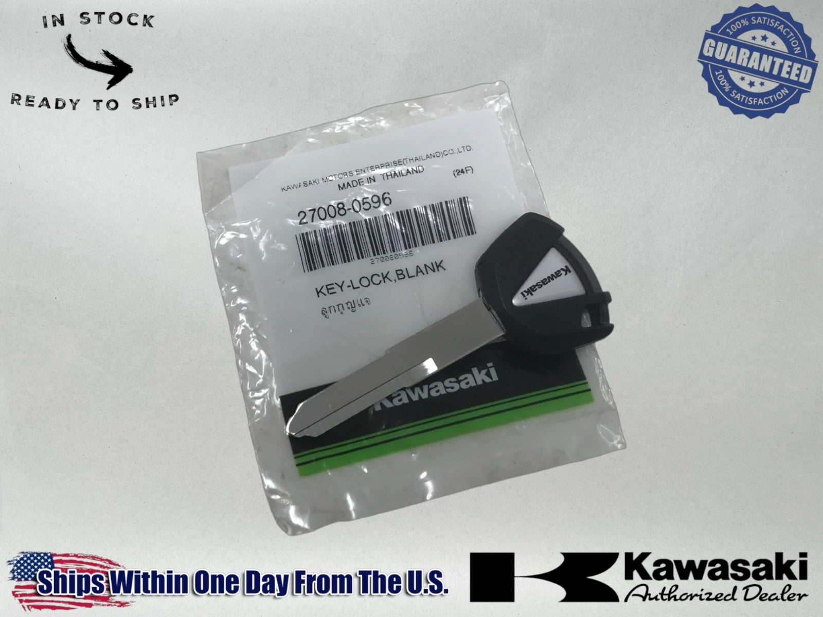 Kawasaki Genuine OEM Authentic MULE PRO-MX SE KEY BLANK KAF700FRFNL 27008-0596