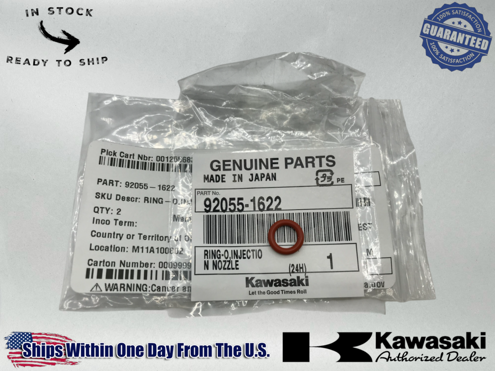 kawasaki Genuine OEM Authentic O Ring 92055-1622